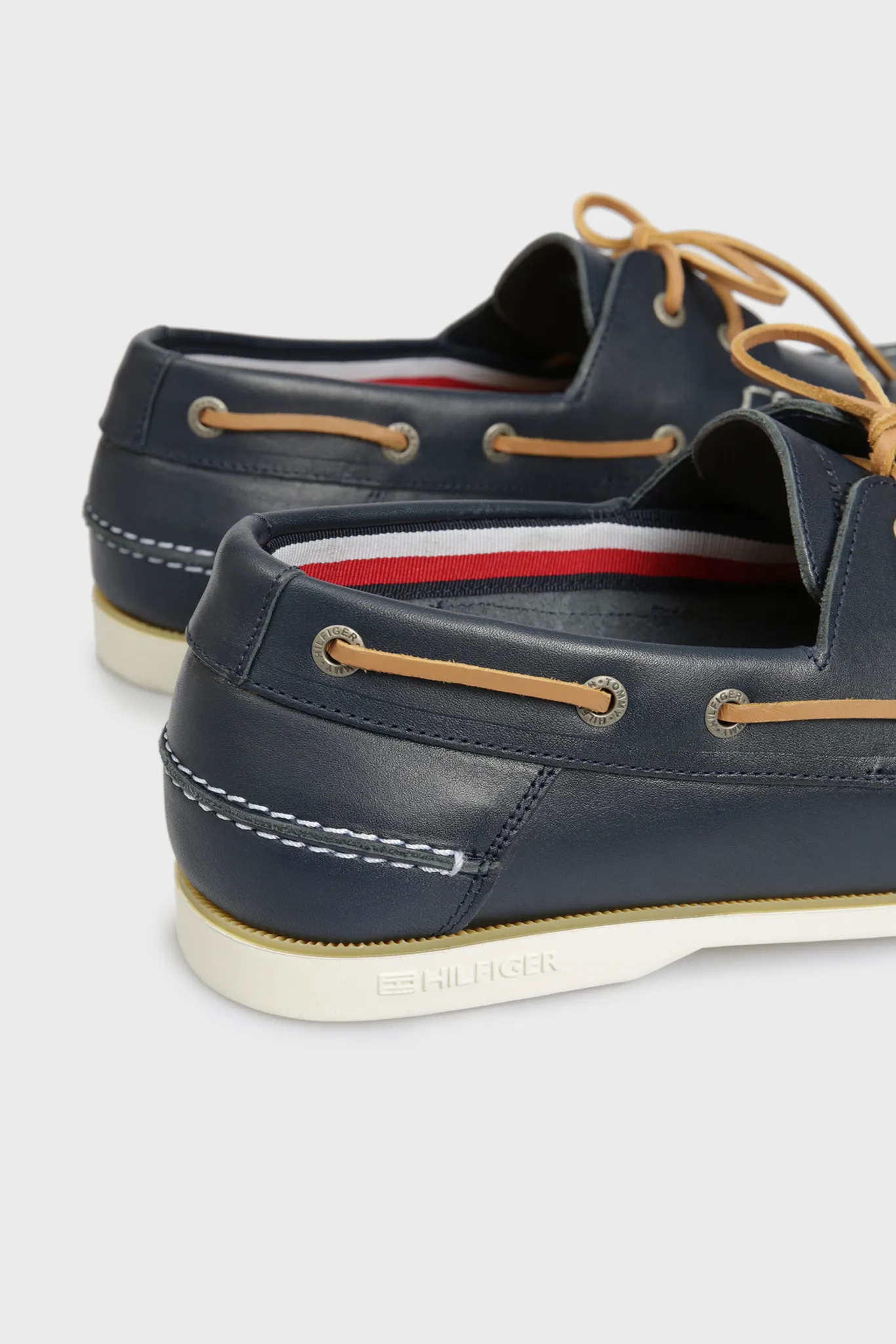 Мужские синие кожаные топсайдеры CLASSIC 5