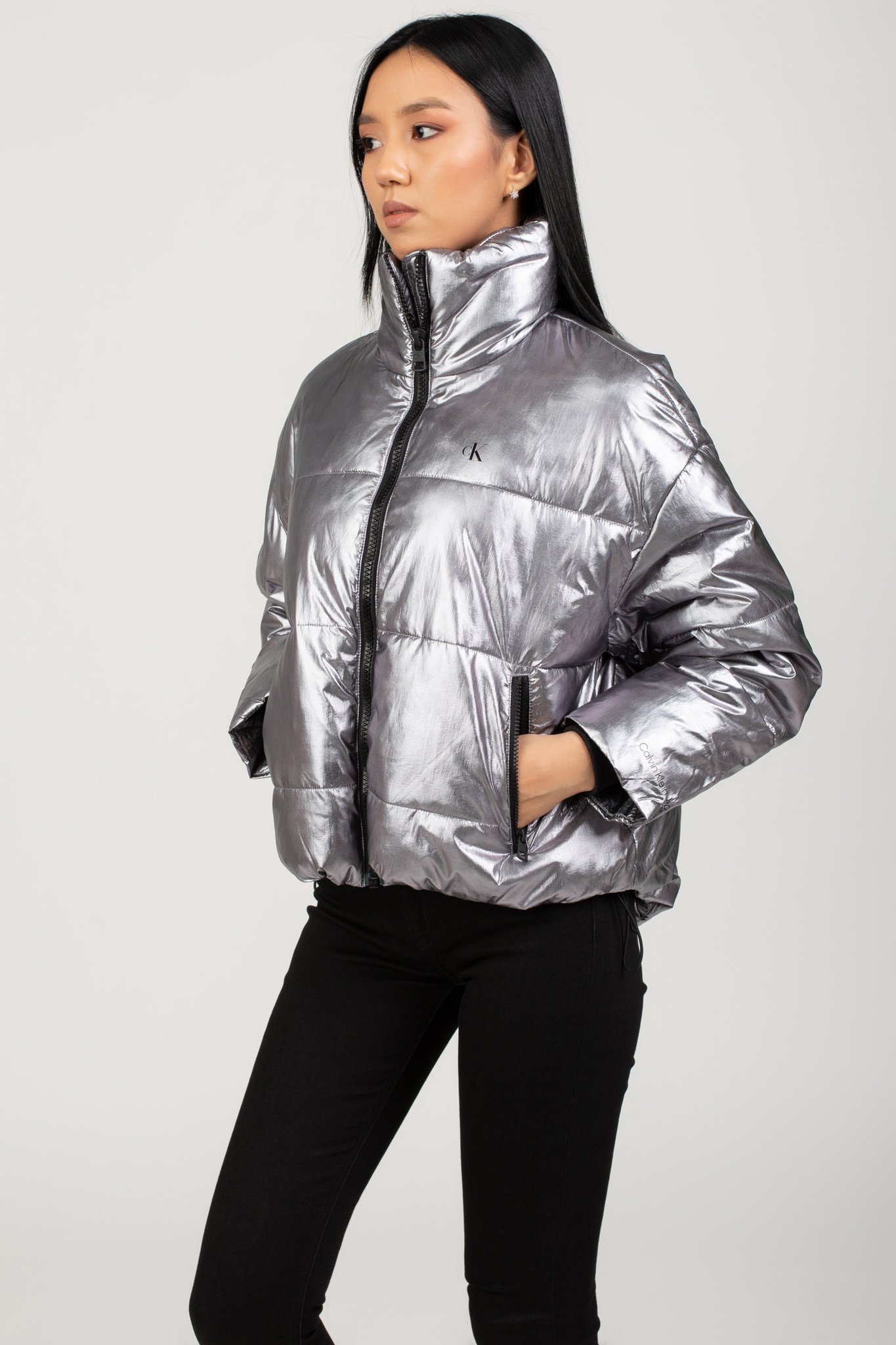 Куртка зимняя GUNMETAL SHORT OVERSIZED PUFFER 2