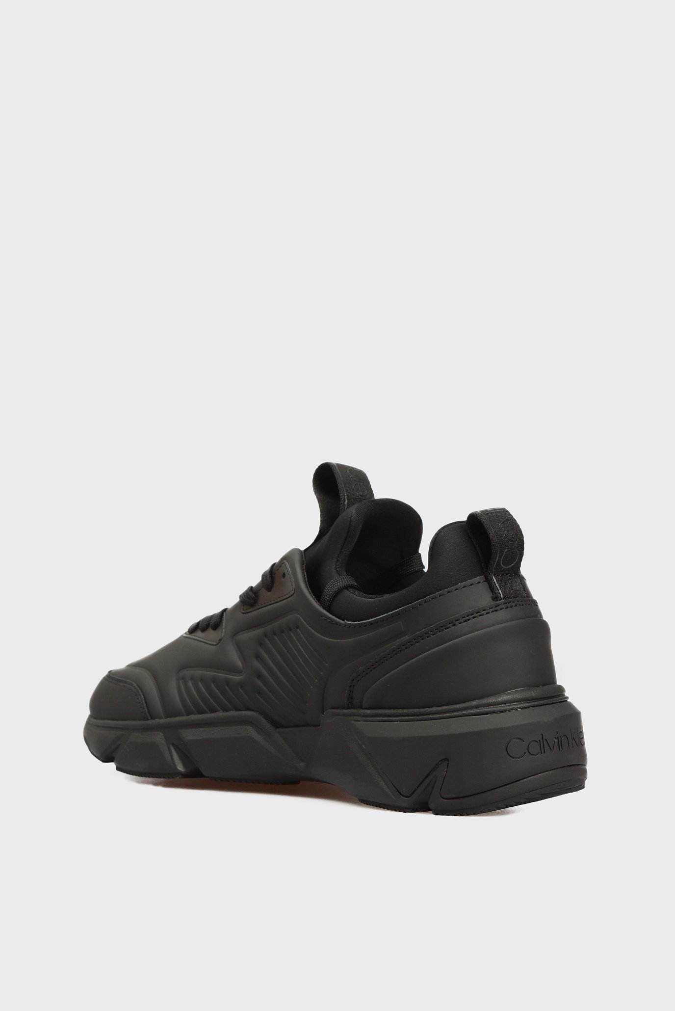 Мужские черные кожаные кроссовки LOW TOP LACE UP 9