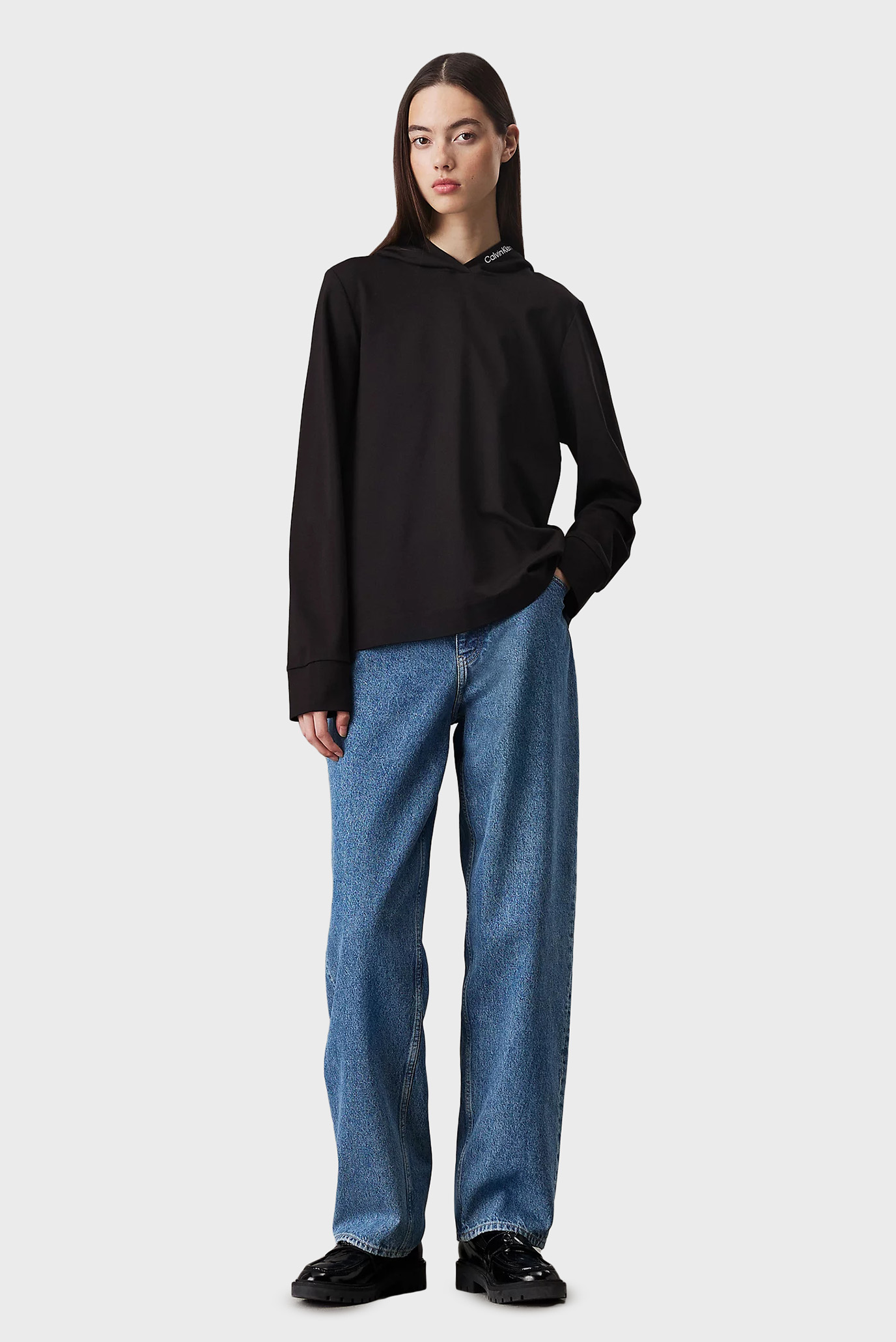 Женское черное худи LOGO ELASTIC MILANO HOODIE 3