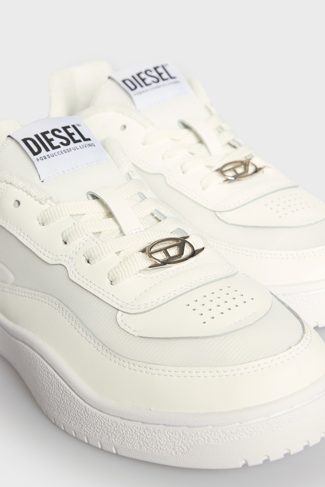 Мужские белые  сникерсы OVAL SKATEDiesel Мужские белые  сникерсы OVAL SKATE 2