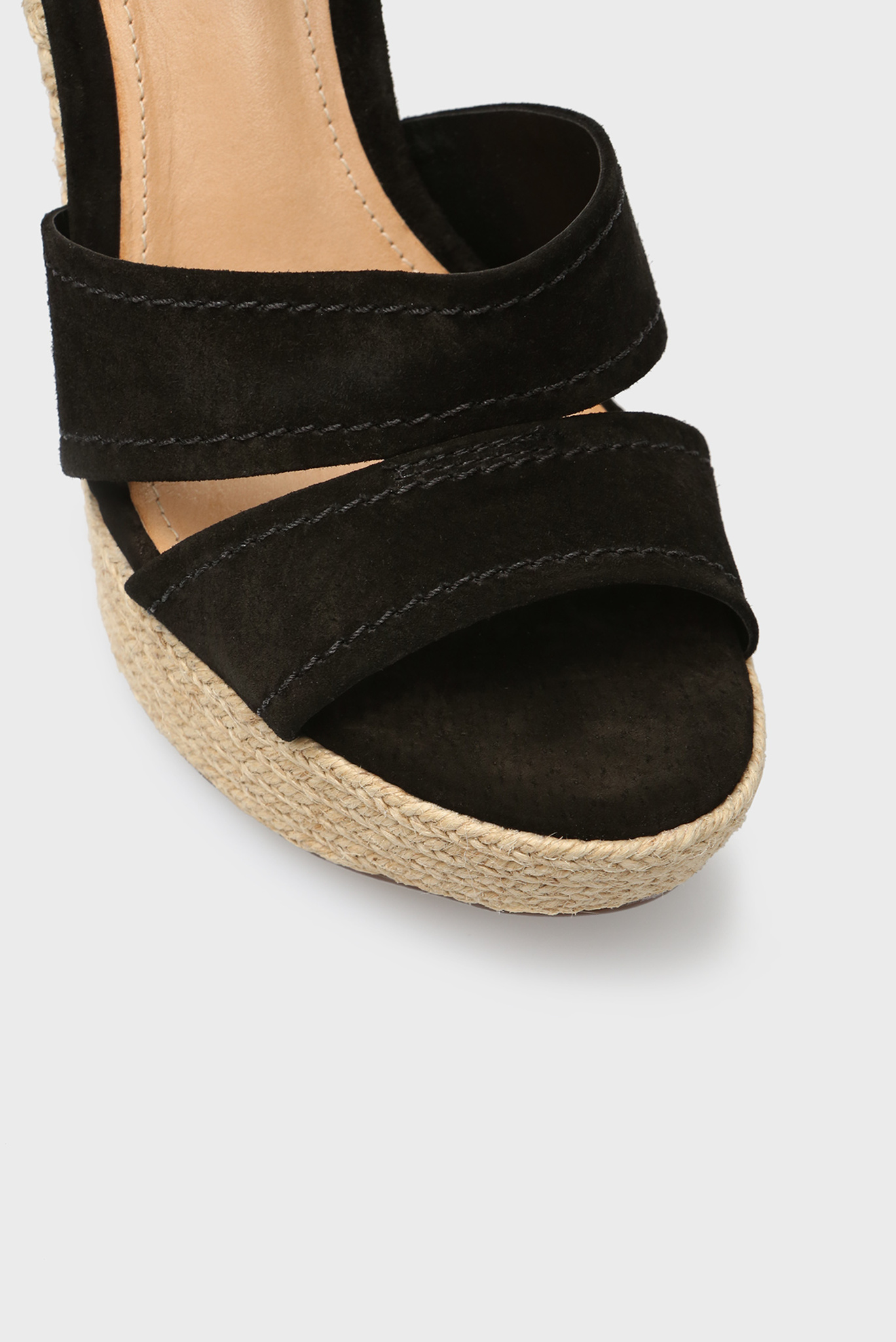 Женские черные замшевые босоножки 3