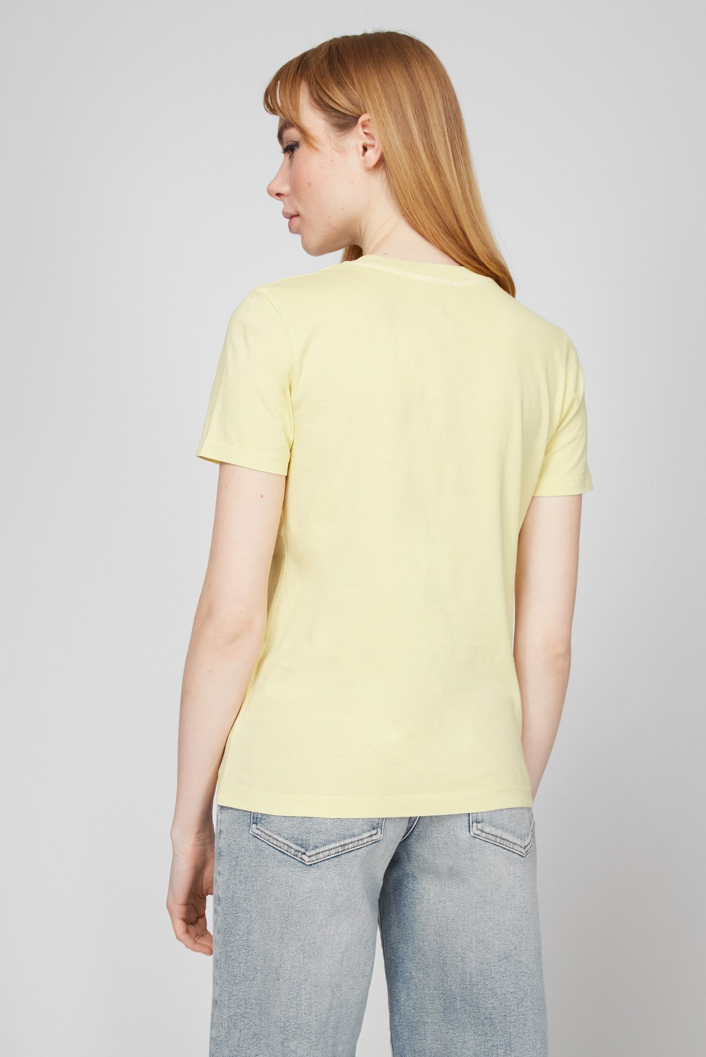 Женская желтая футболка T-REG-IND 4