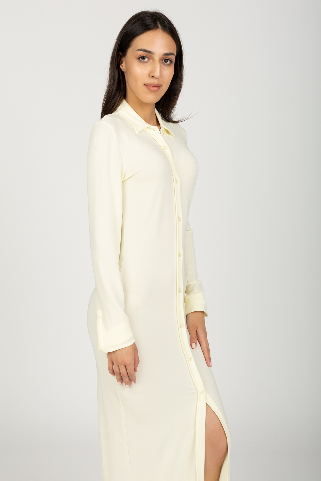 Платье FLUID CREPE MAXI SHIRT DRESS 2