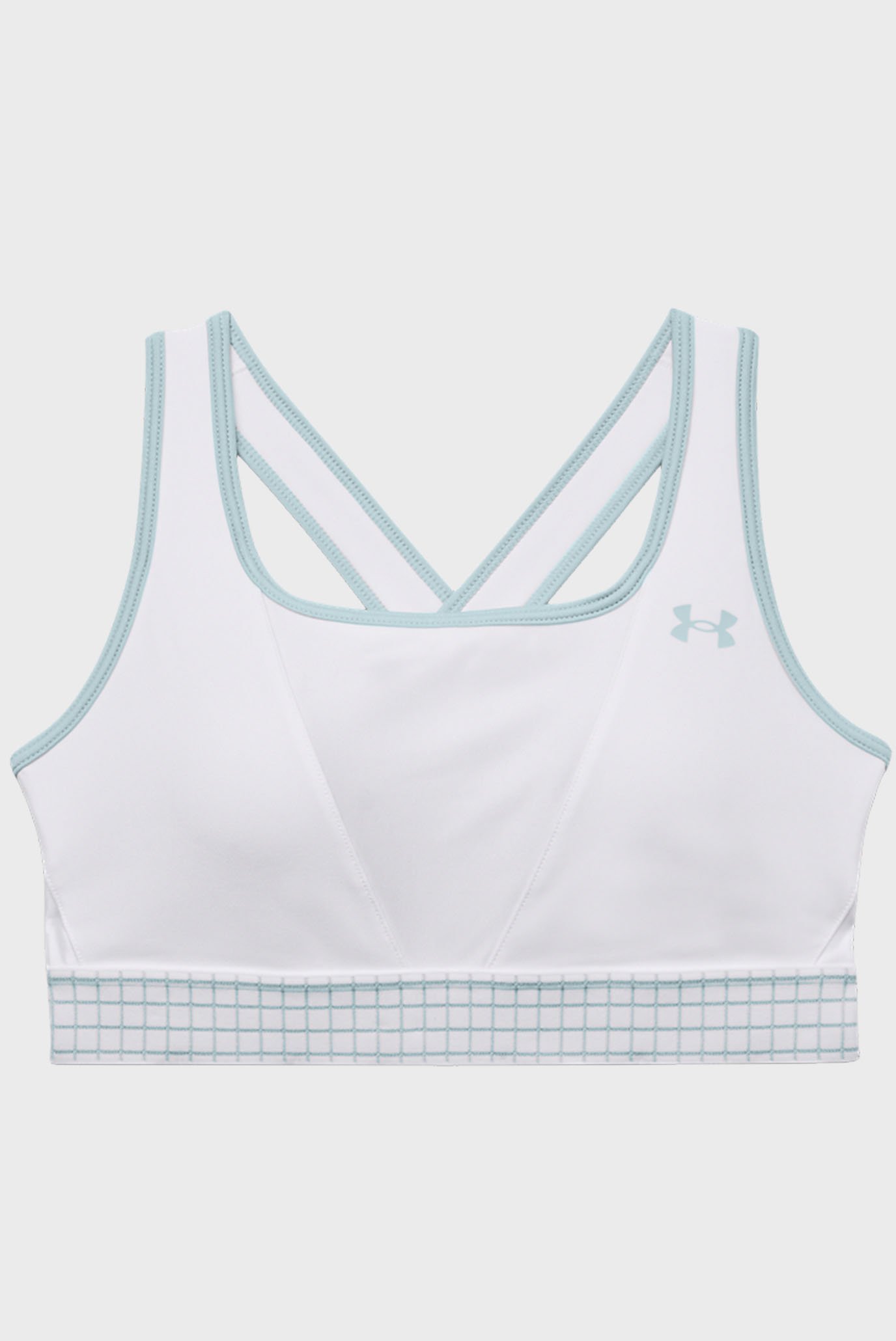 Женский белый спортивный топ UA Crossbk Mid Bra 12.1 Nov 3