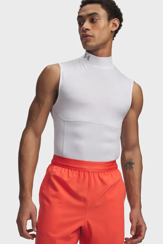 Майка UA HG Elite Sleeveless Mock-WHT Under Armour