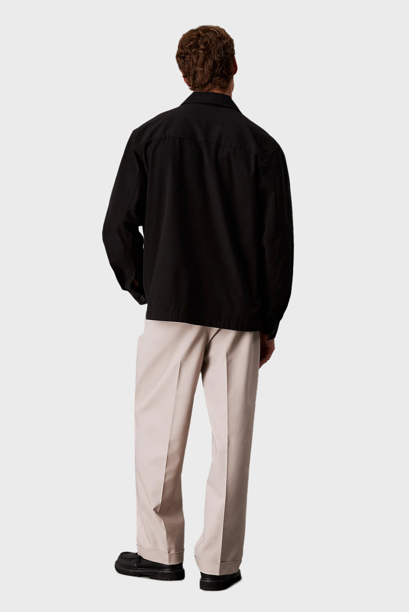 Мужская черная рубашка CLEAN COTTON OVERSHIRT 3