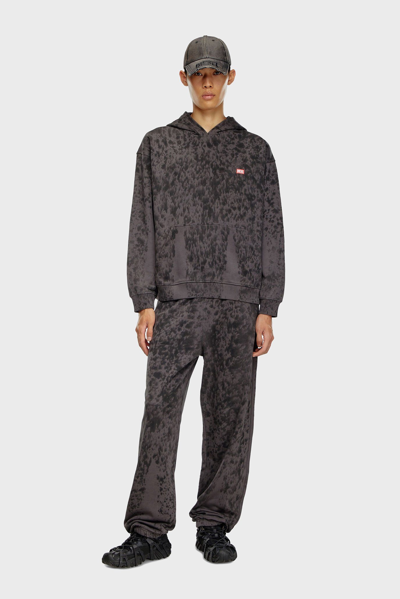 Мужское черное худи с узором S-BOXT-HOOD-K1 2