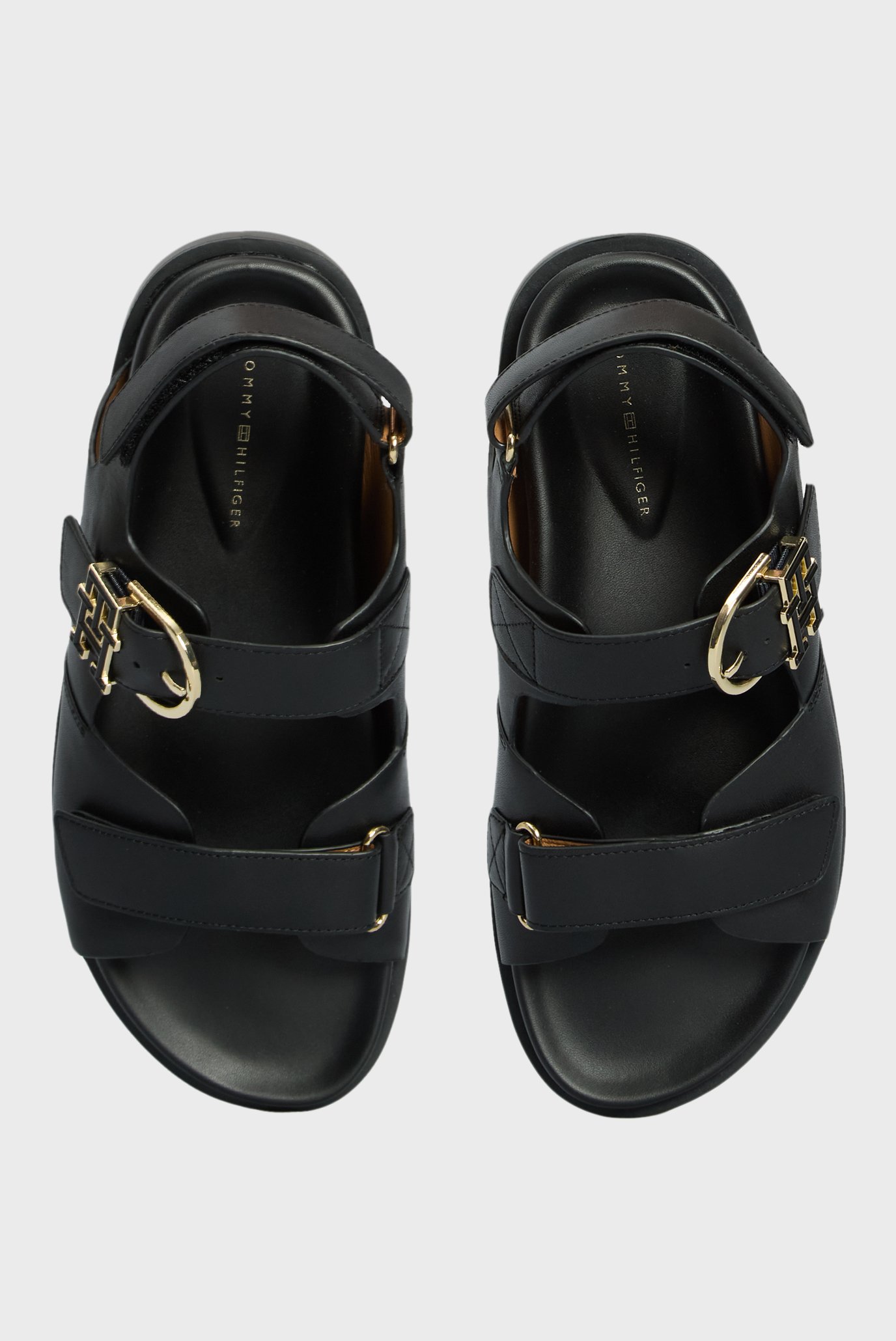 Женские черные кожаные сандалии LEATHER SPORTY SANDALTommy Hilfiger Женские черные кожаные сандалии LEATHER SPORTY SANDAL 4