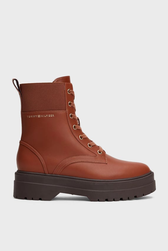 Ботинки LEATHER ELASTIC RIB LACEUP