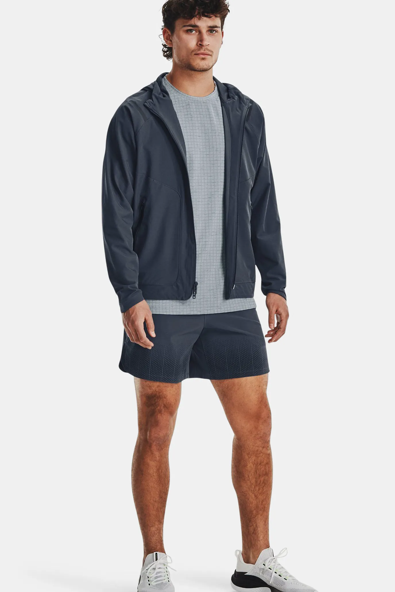 Мужская серая ветровка UA Unstoppable Jacket 4