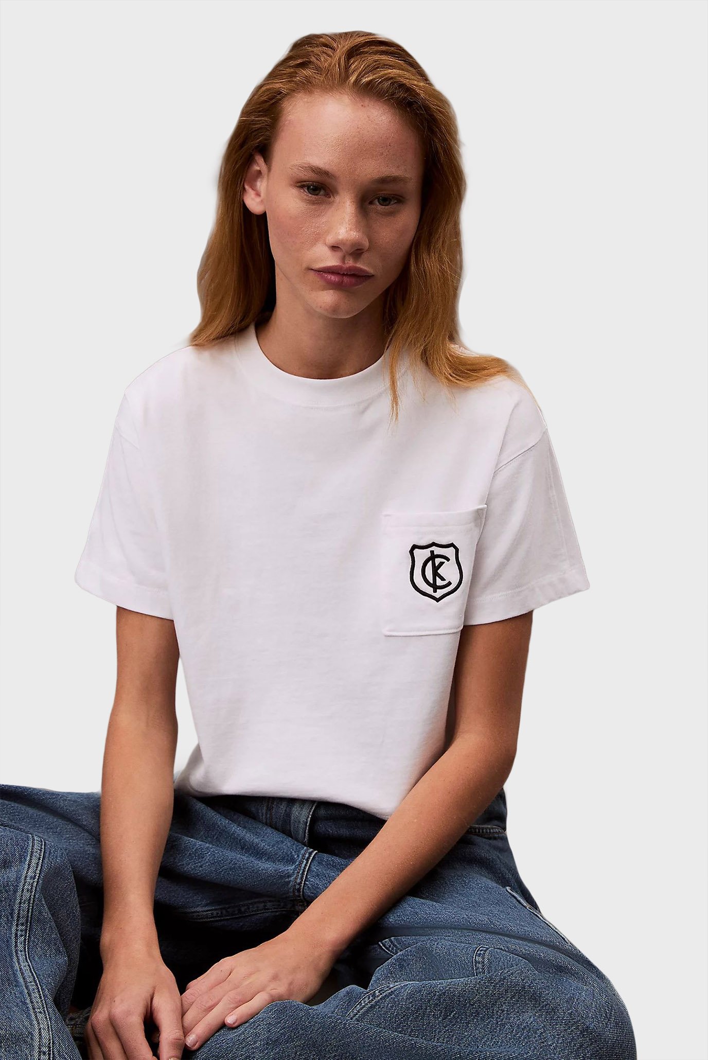 Футболка SS BOXY CK CREST CROP POCKET TEE 4