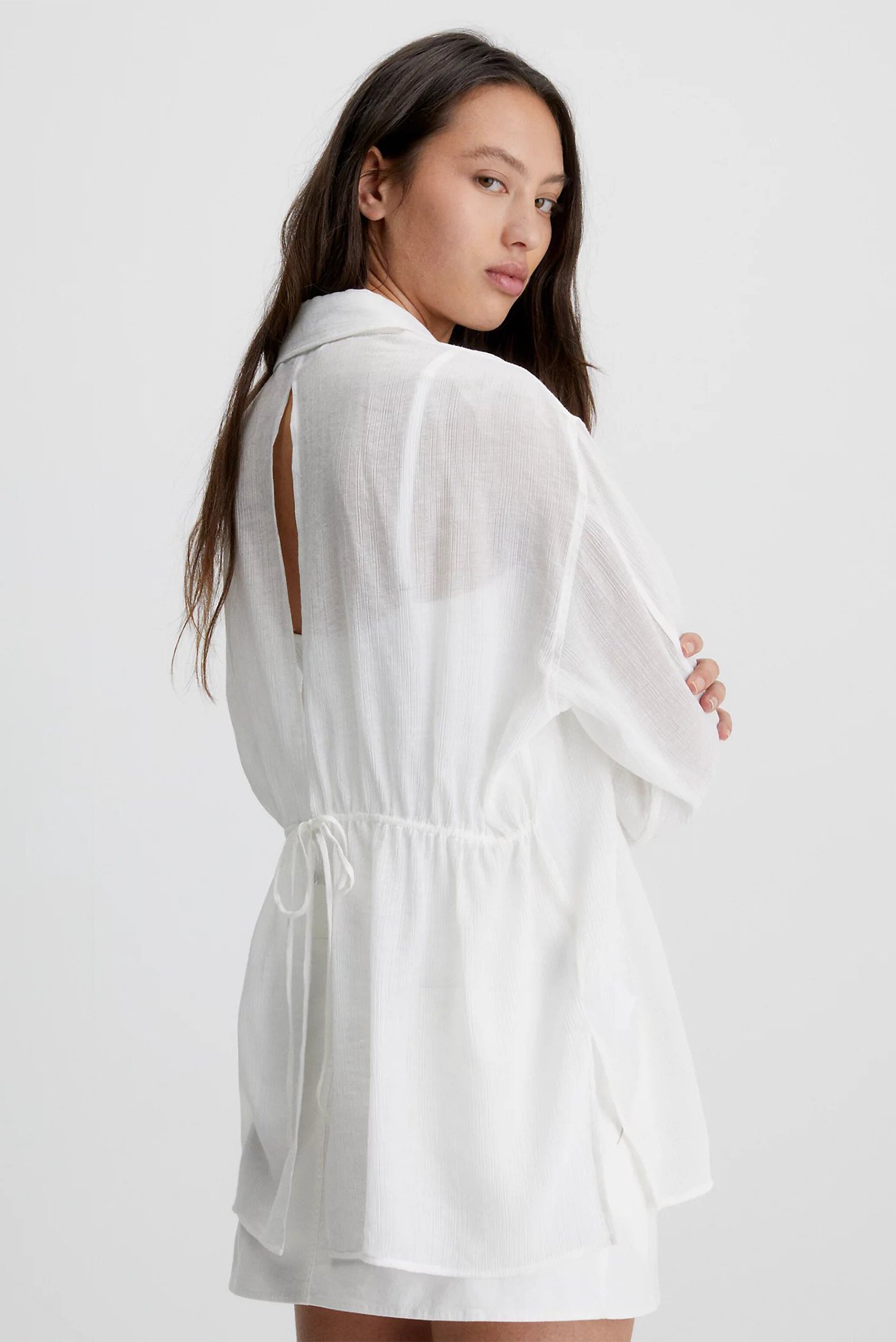 Женская белая блуза CRINKLE TIE DETAIL 2