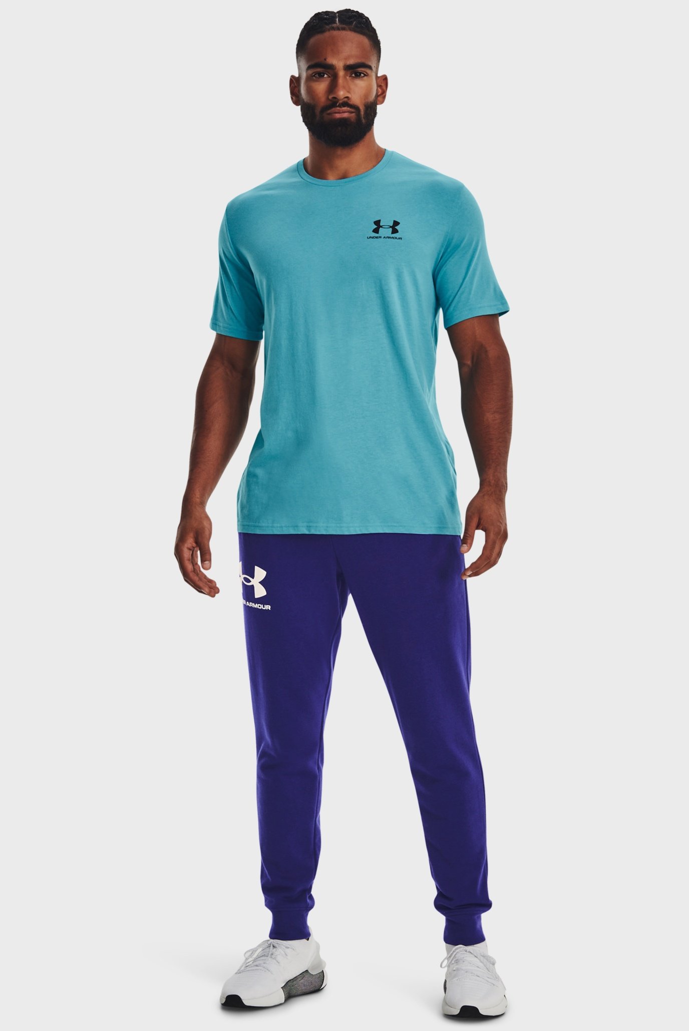 Мужская голубая футболка UA M SPORTSTYLE LC SS 2