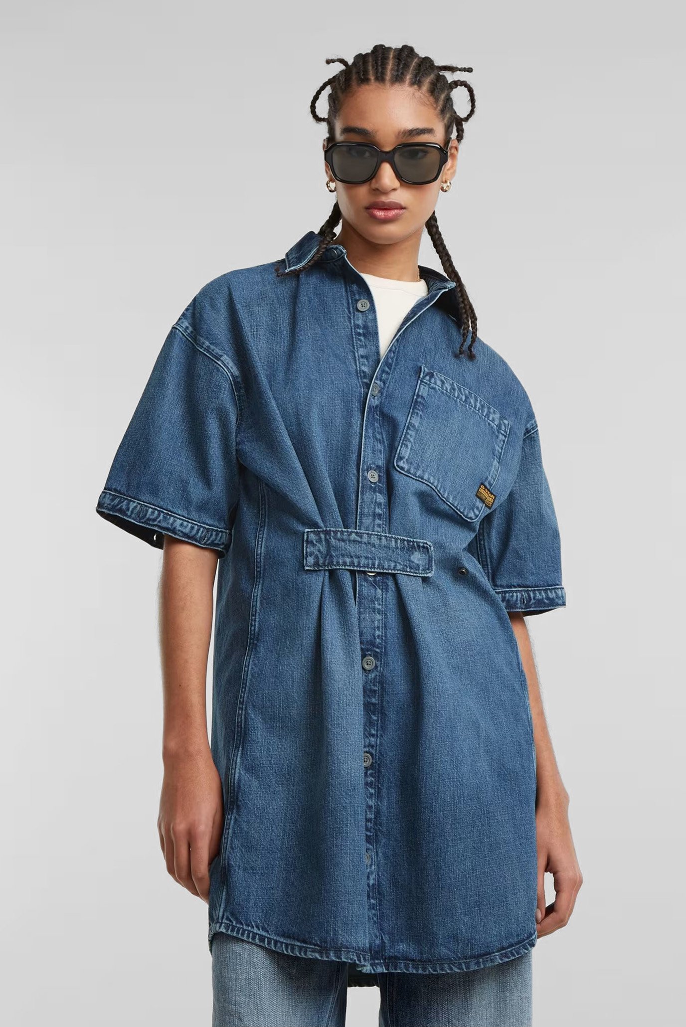 Женское синее джинсовое платье Modular 4