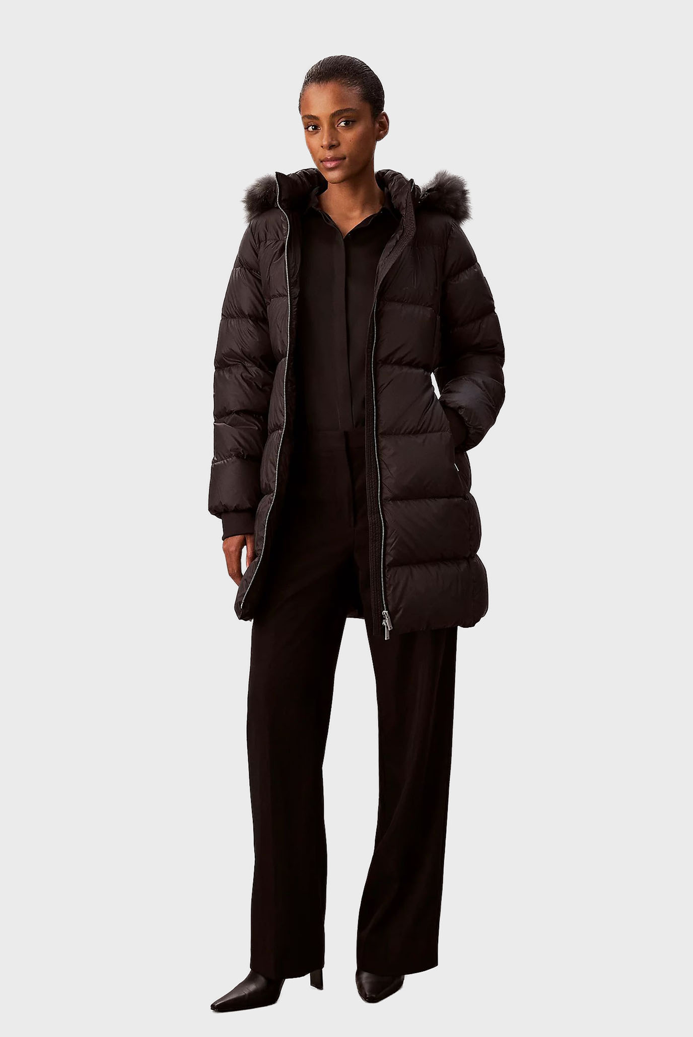 Куртка зимняя LONG DOWN JACKET WITH FUR 2