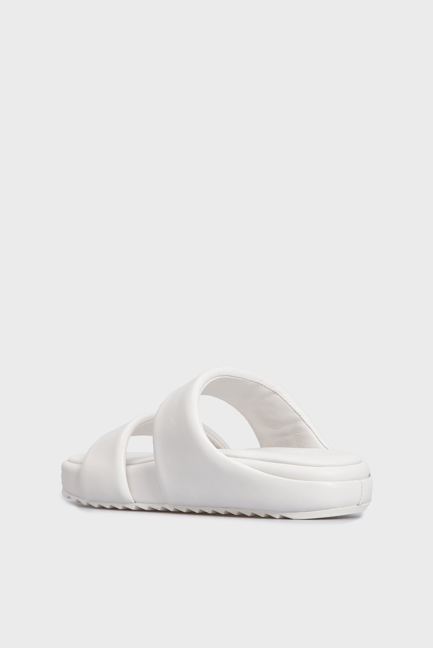 Женские белые кожаные слайдеры Cody 5