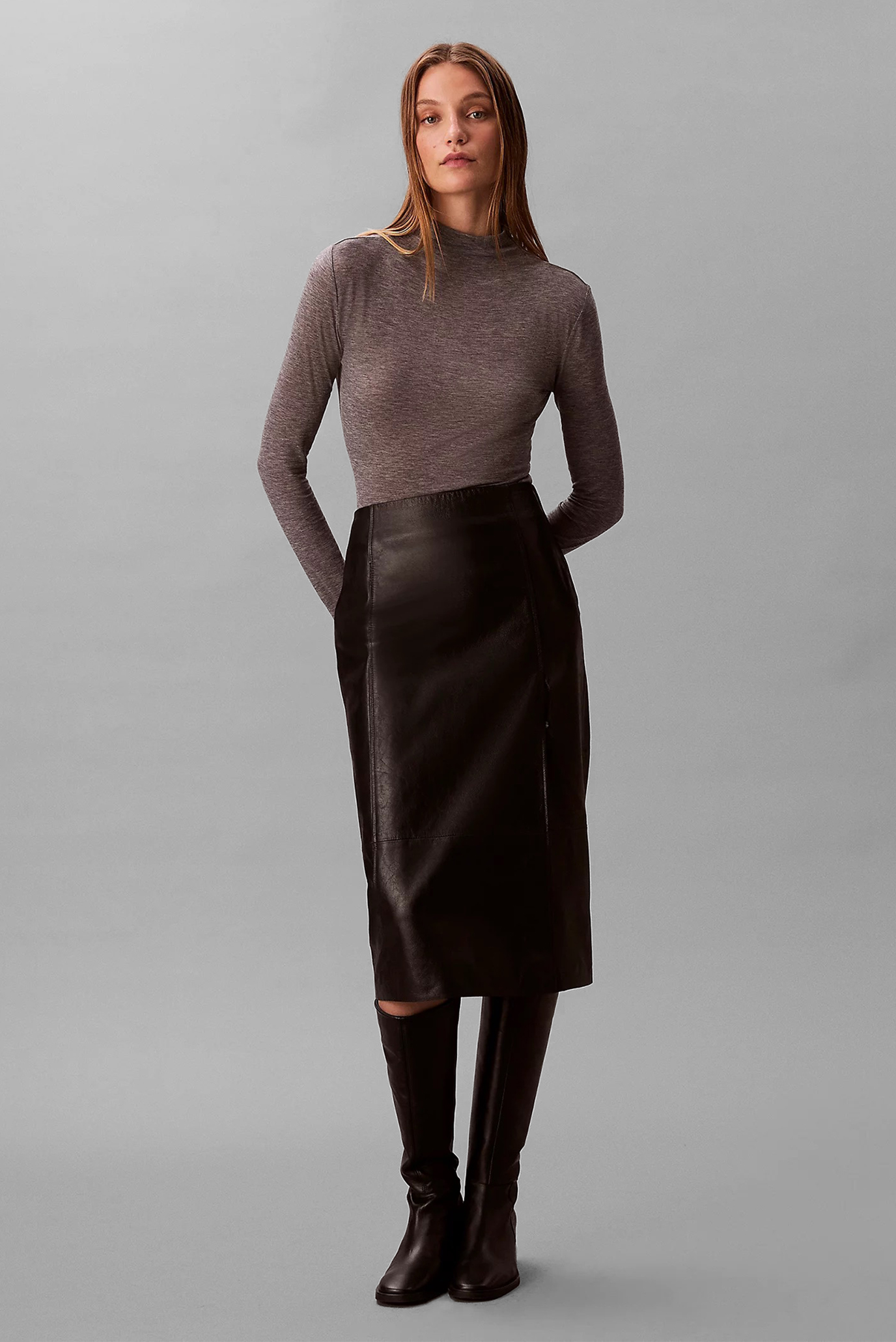 Гольф LS WOOL TENCEL MOCK NK TOP 1