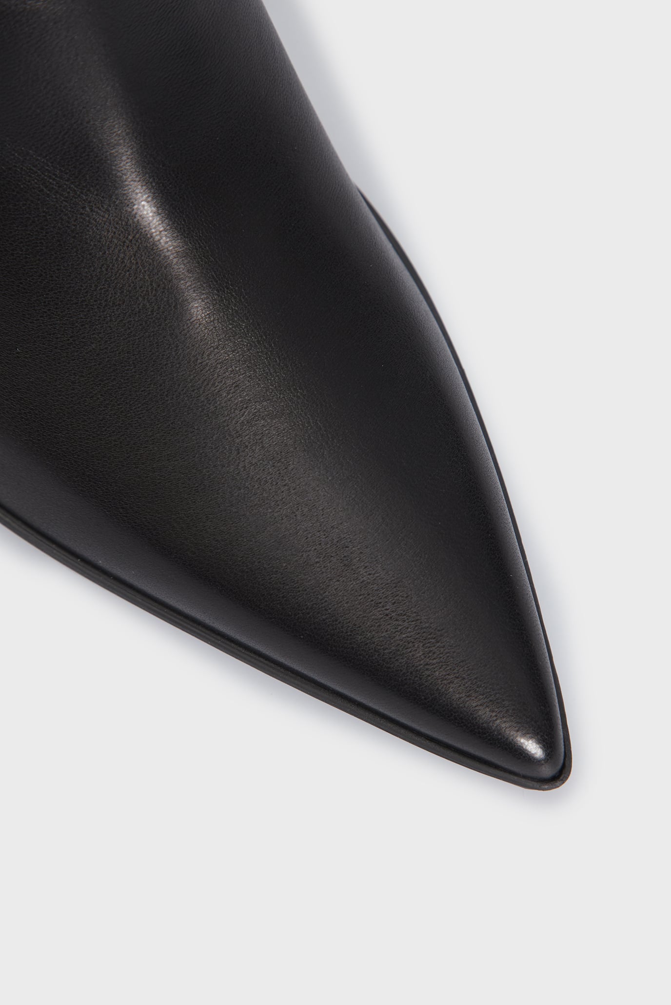 Женские черные кожаные ботильоны WRAP STILETTO 4