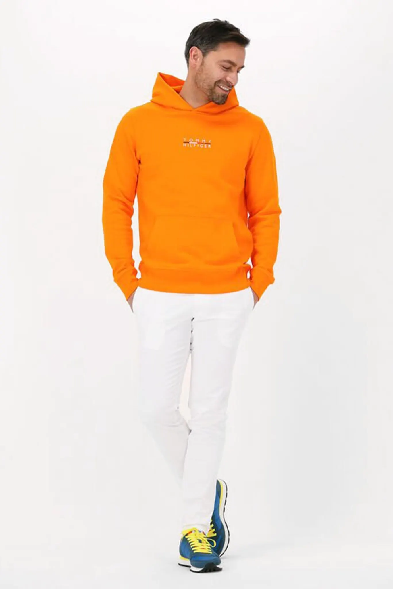 Мужское оранжевое худи SQUARE LOGO 4