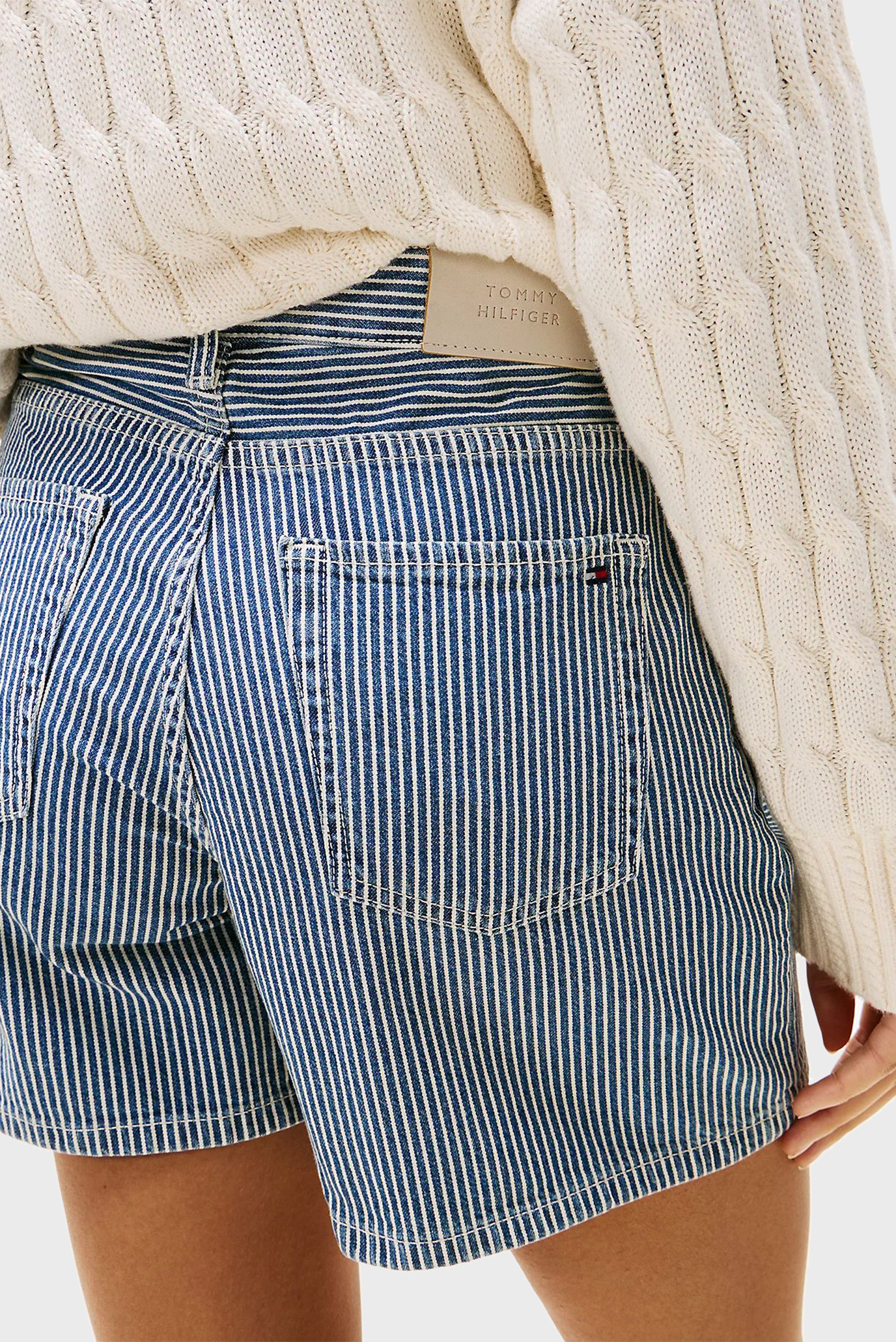 Женские джинсовые шорты в полоску DNM MINI JAZTommy Hilfiger Женские джинсовые шорты в полоску DNM MINI JAZ 4