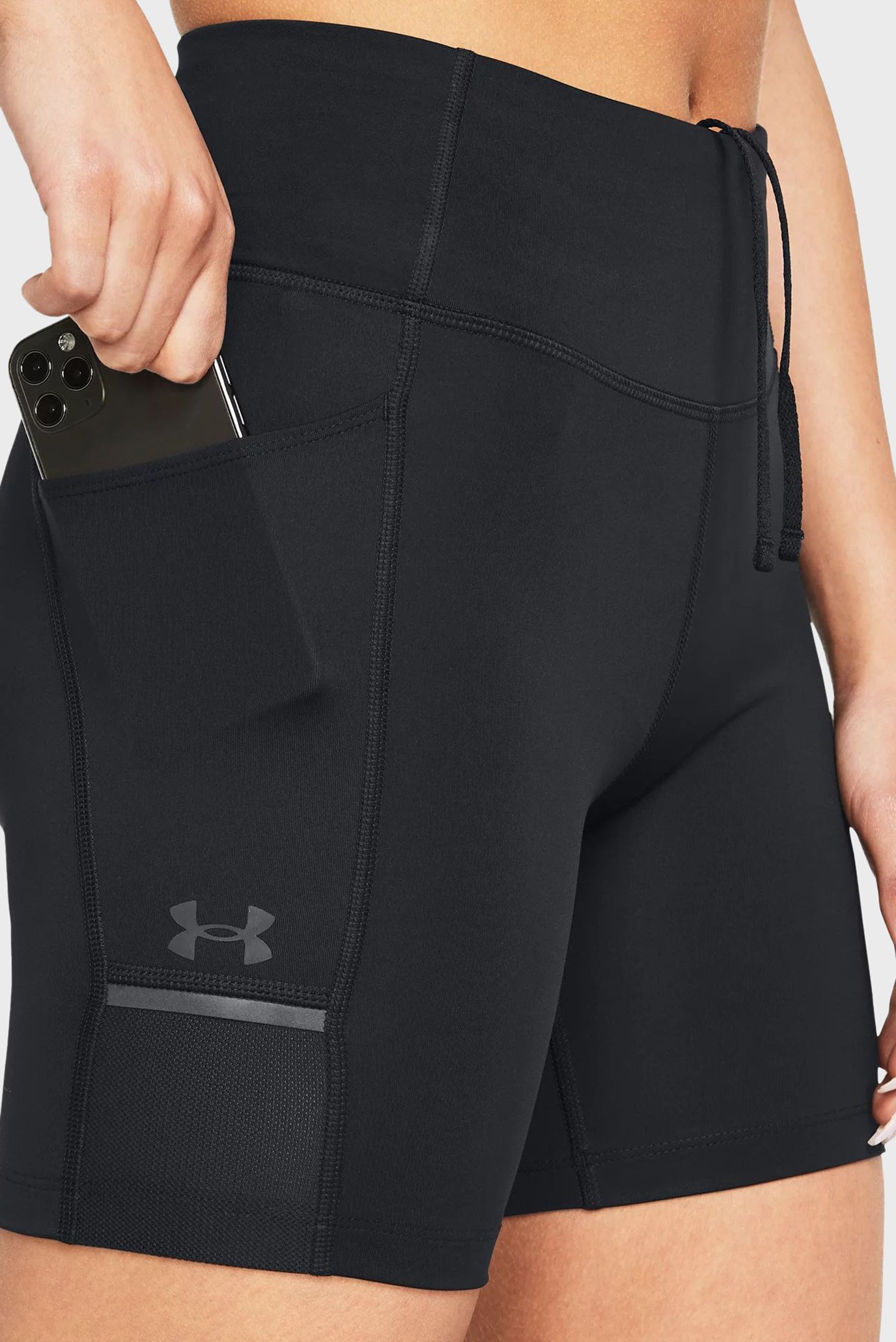 Женские черные велосипедки UA Fly Fast 6 Short 4