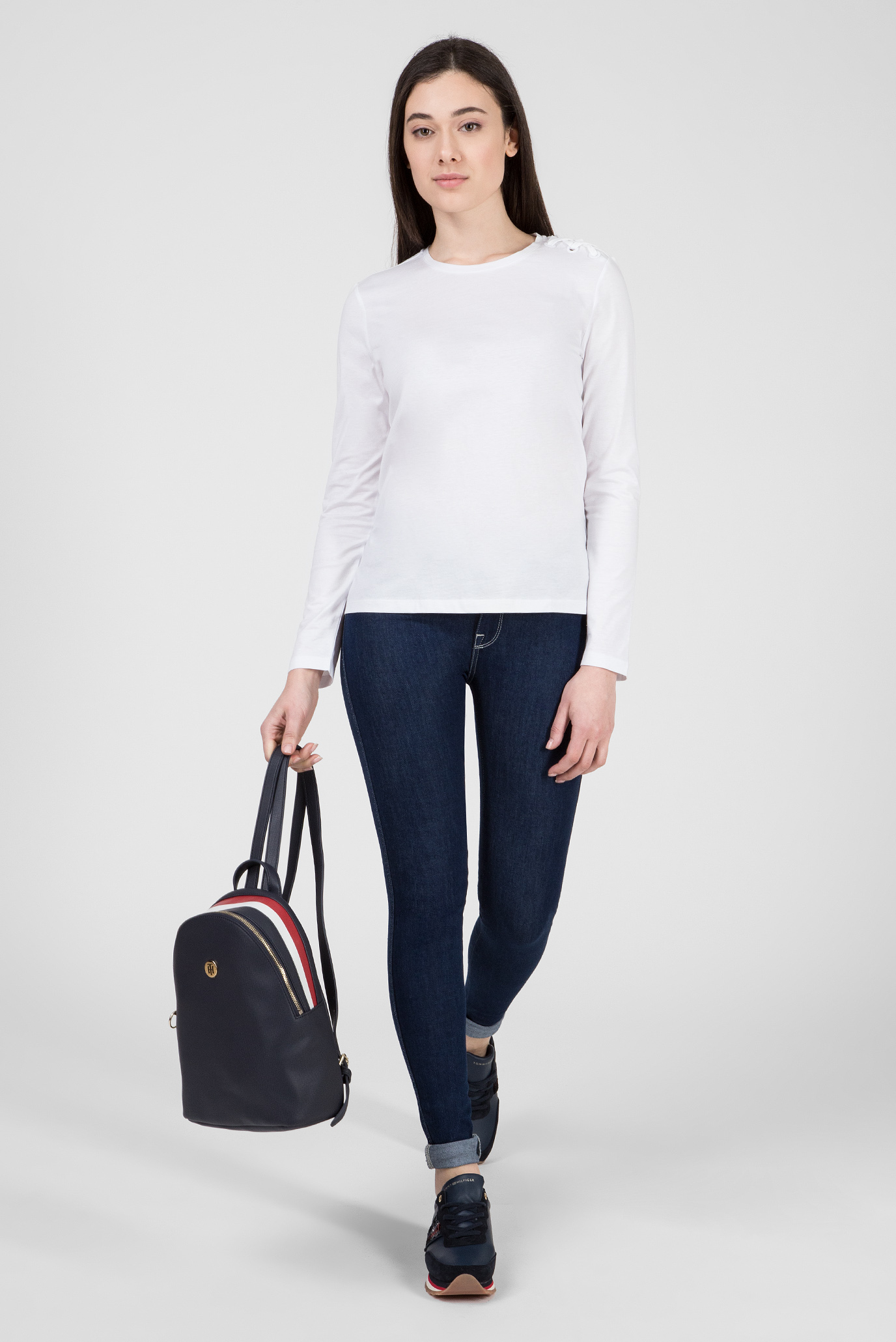 Женский белый лонгслив KRISTIE 10