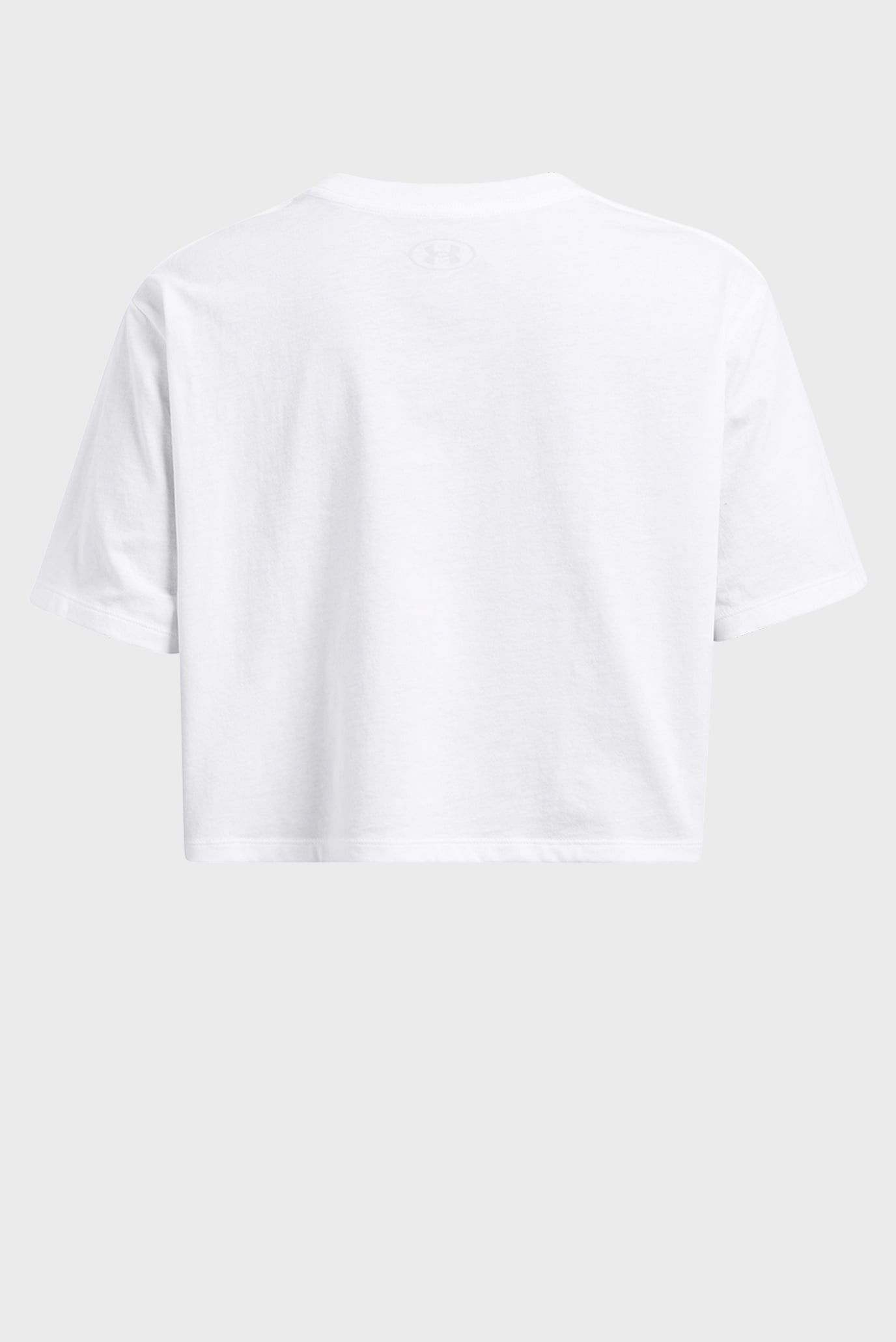 Женская белая футболка UA W BOXY CROP BRANDED SS 4