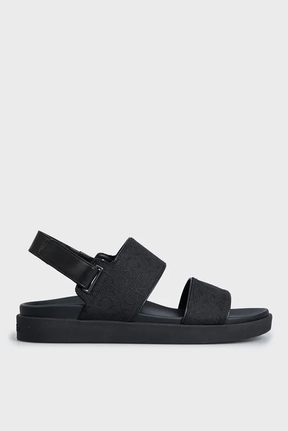 Женские черные сандалии с узором ADJ SANDAL Calvin Klein