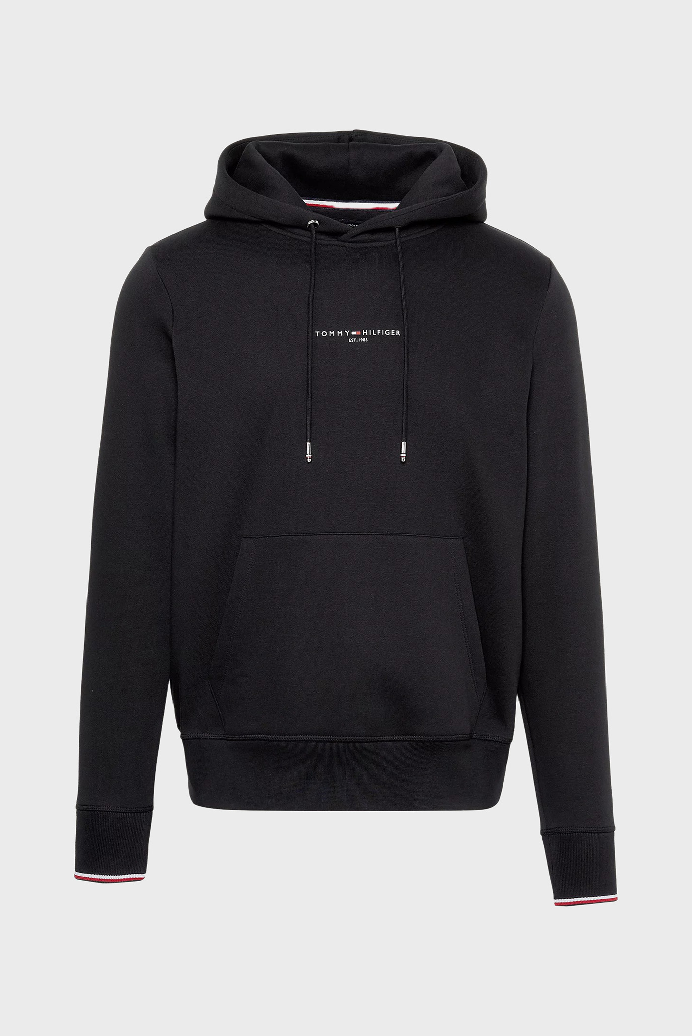 Мужское черное худи TOMMY LOGO TIPPED HOODY 5