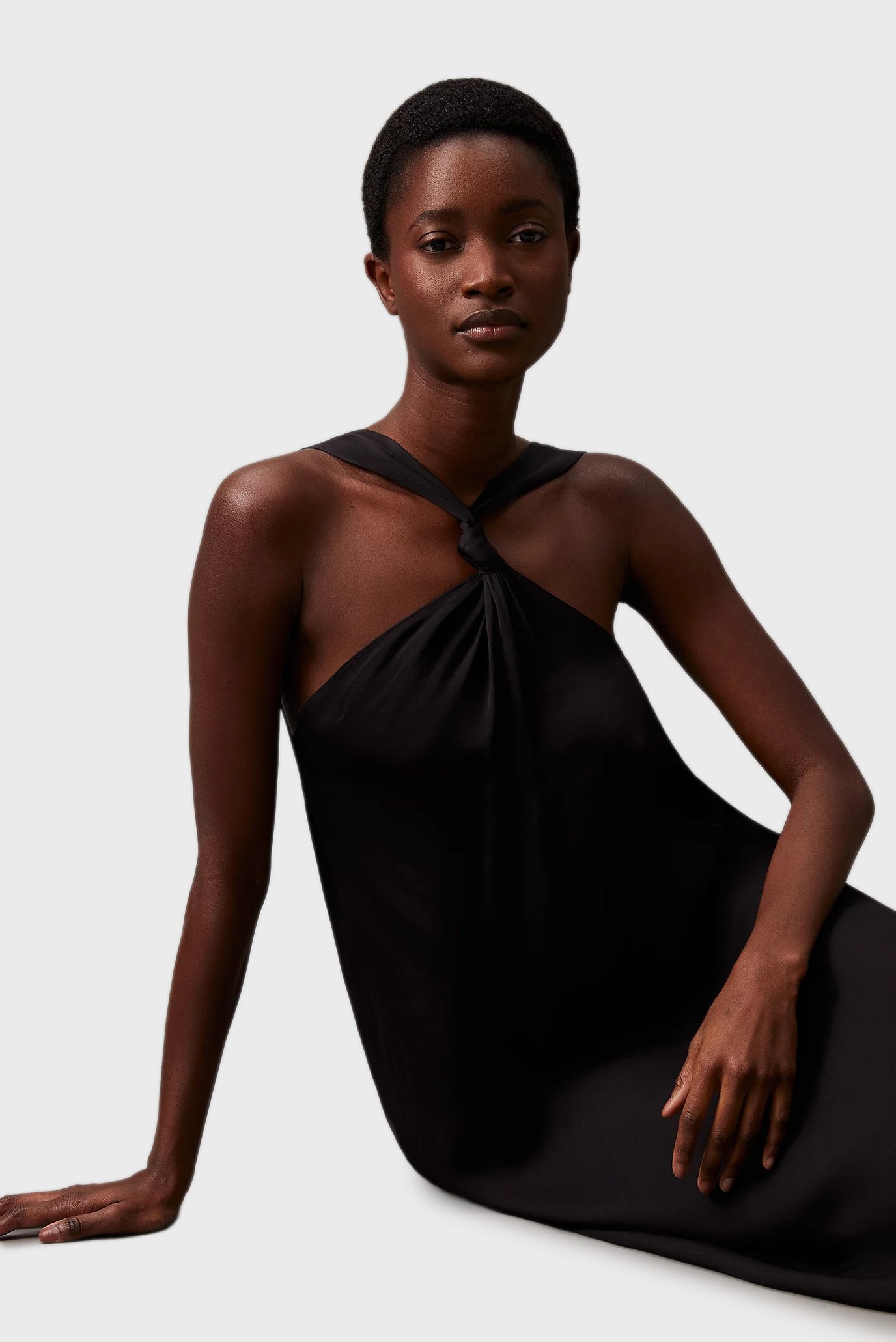 Женский черный сарафан HIGH SHINE KNOT ANKLE 3