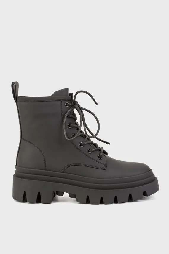 Женские черные кожаные ботинки Canova PRPY