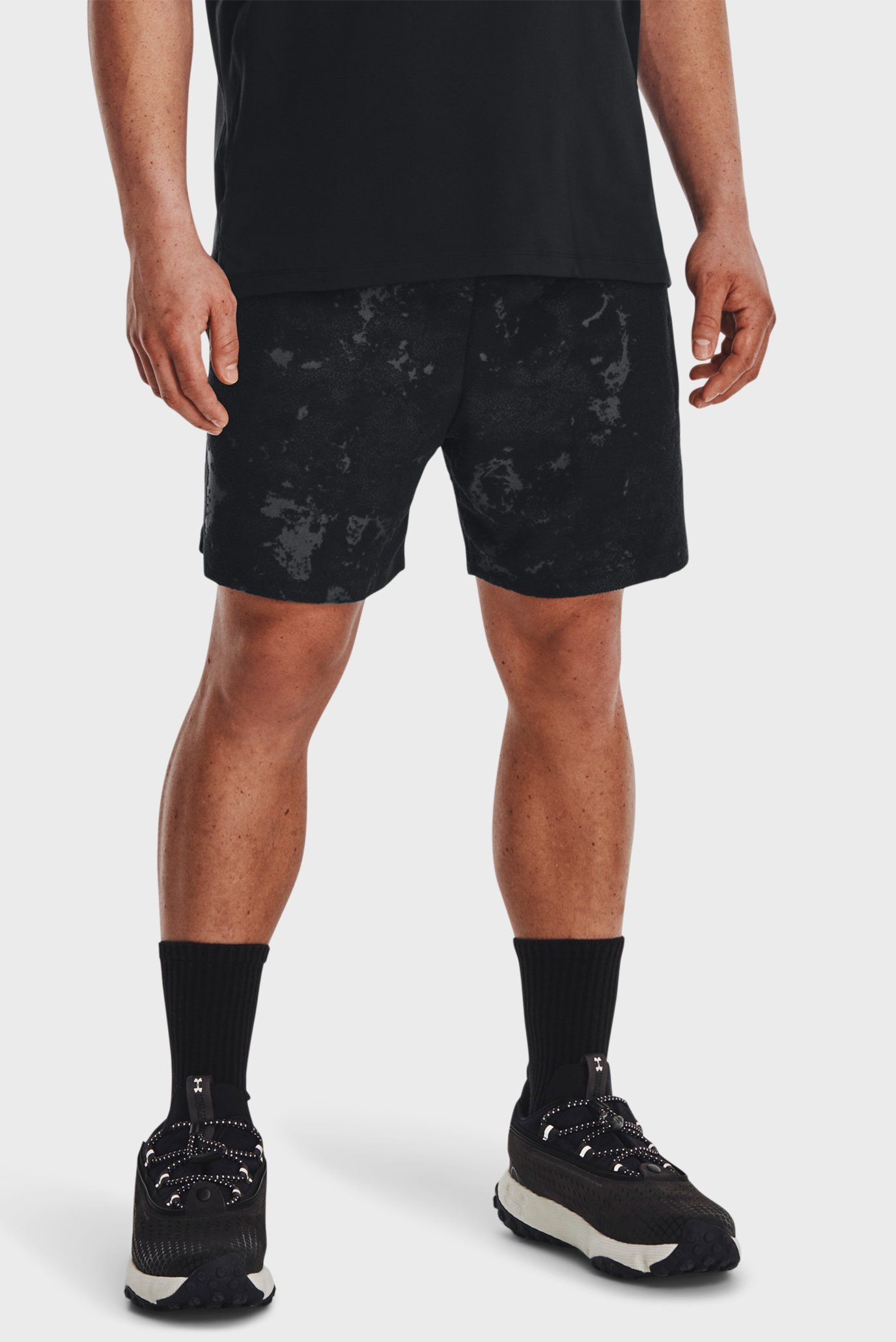 Мужские черные шорты UA Journey Terry Shorts 1