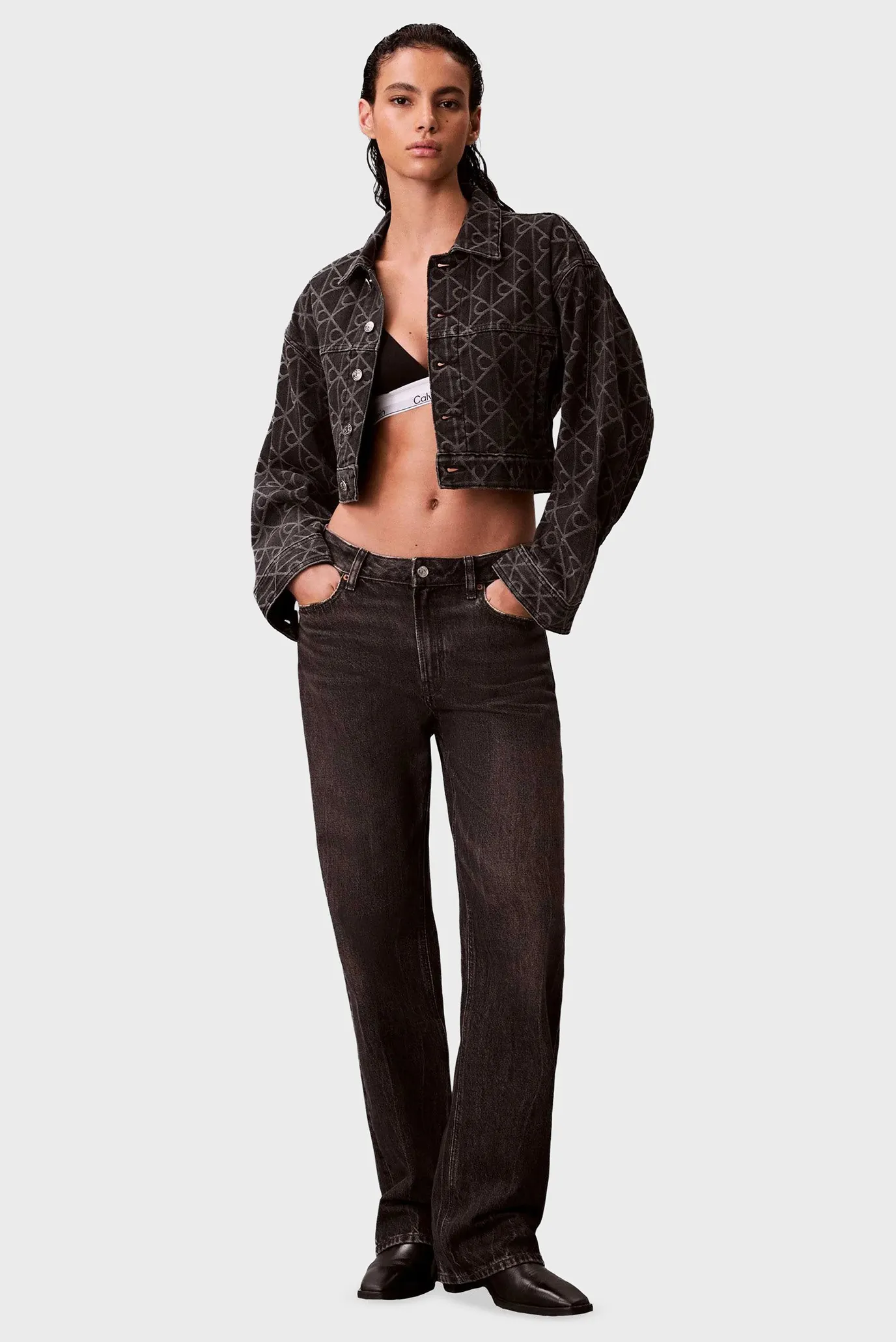 Куртка демисезонная ARTICULATED DENIM JACKET BLACK E 2