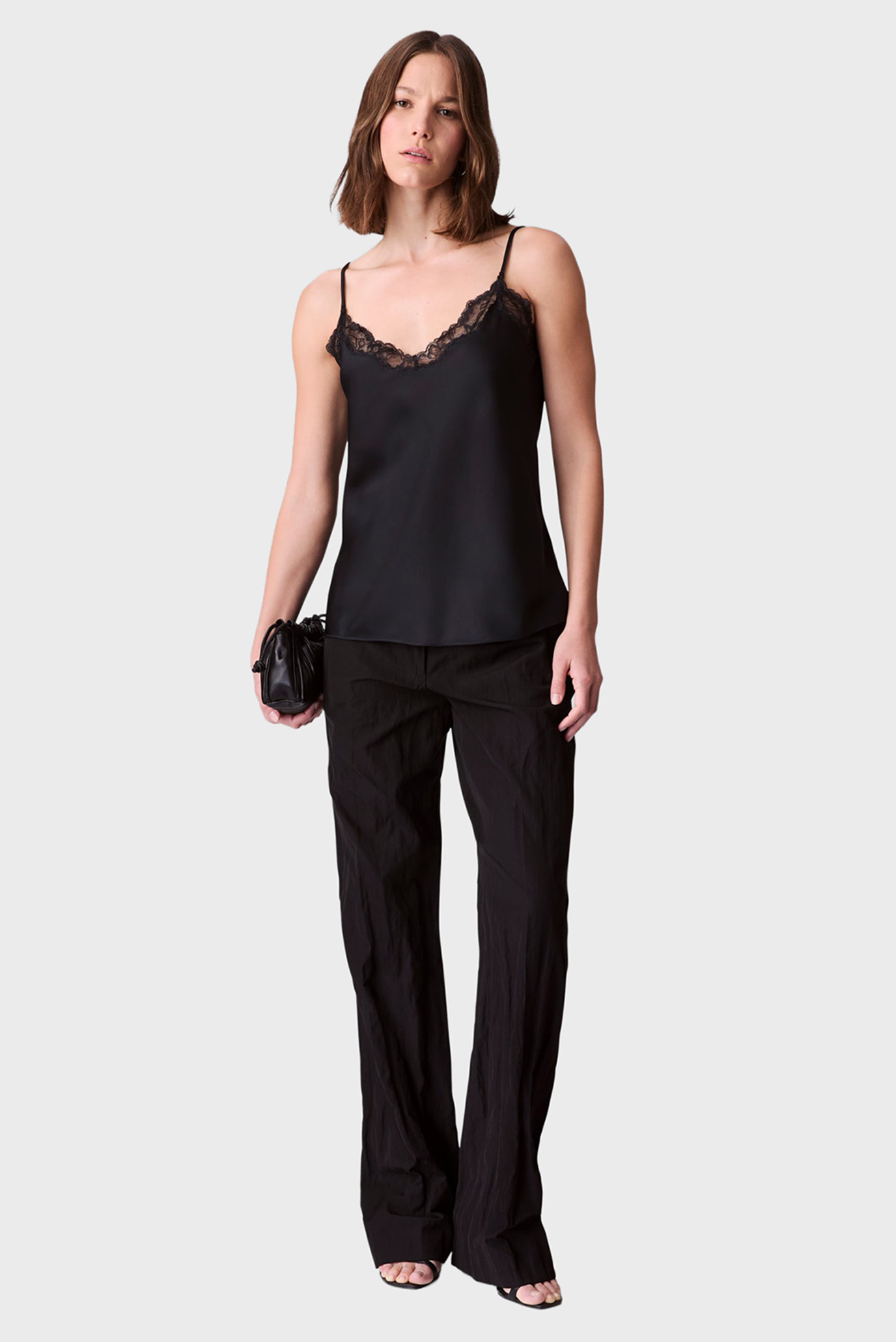 Топ/Matte Satin Cami with Lace 3