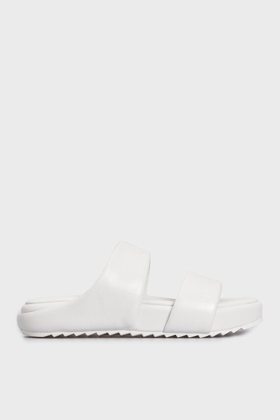 Женские белые кожаные слайдеры Cody PRPY