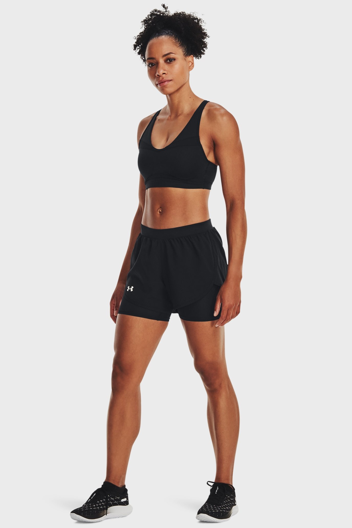 Женские черные шорты UA Fly By Elite 2-in-1 Short 2