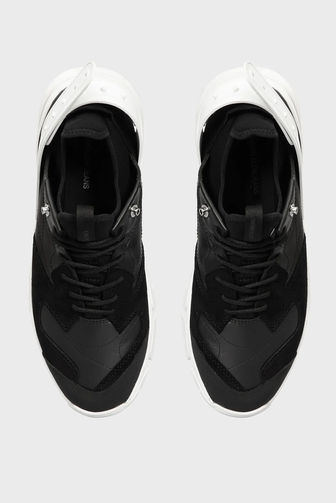 Мужские черные кожаные кроссовки CALADOR 4