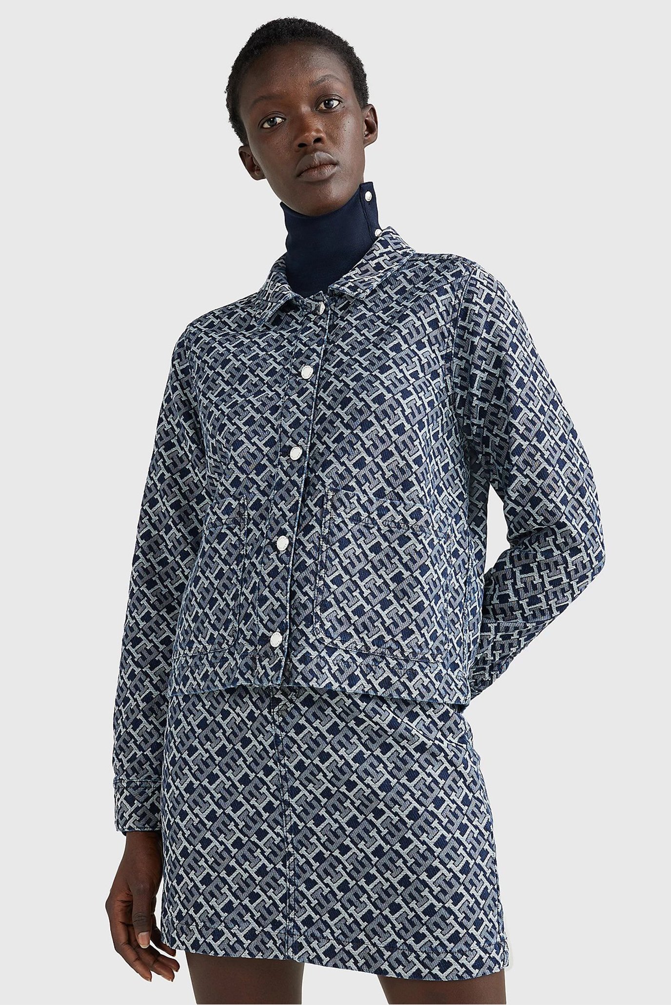Женская джинсовая куртка с узором DNM MONOGRAM 1