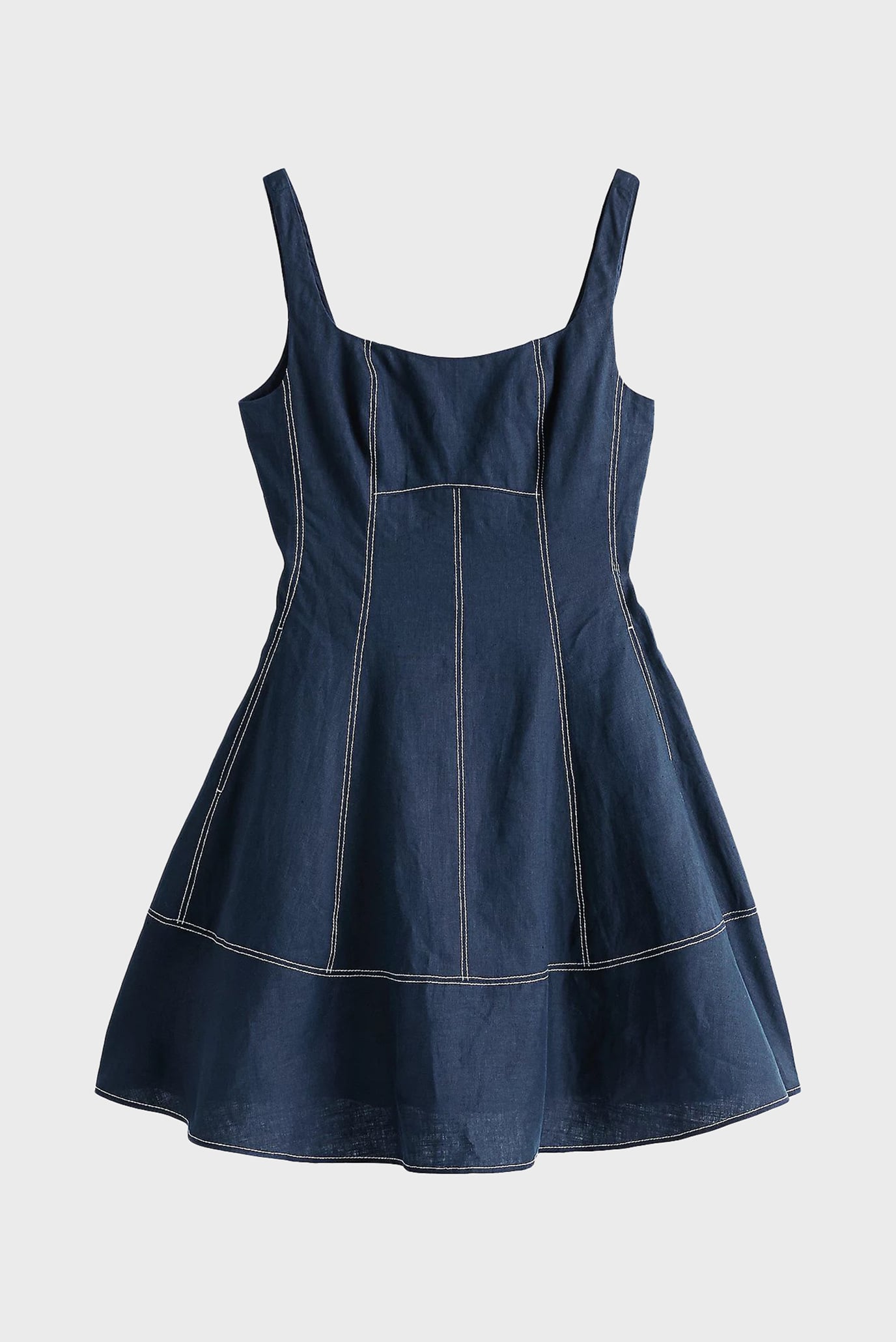 Женское темно-синее льняное платье TH X SRG SHORT DRESS 5