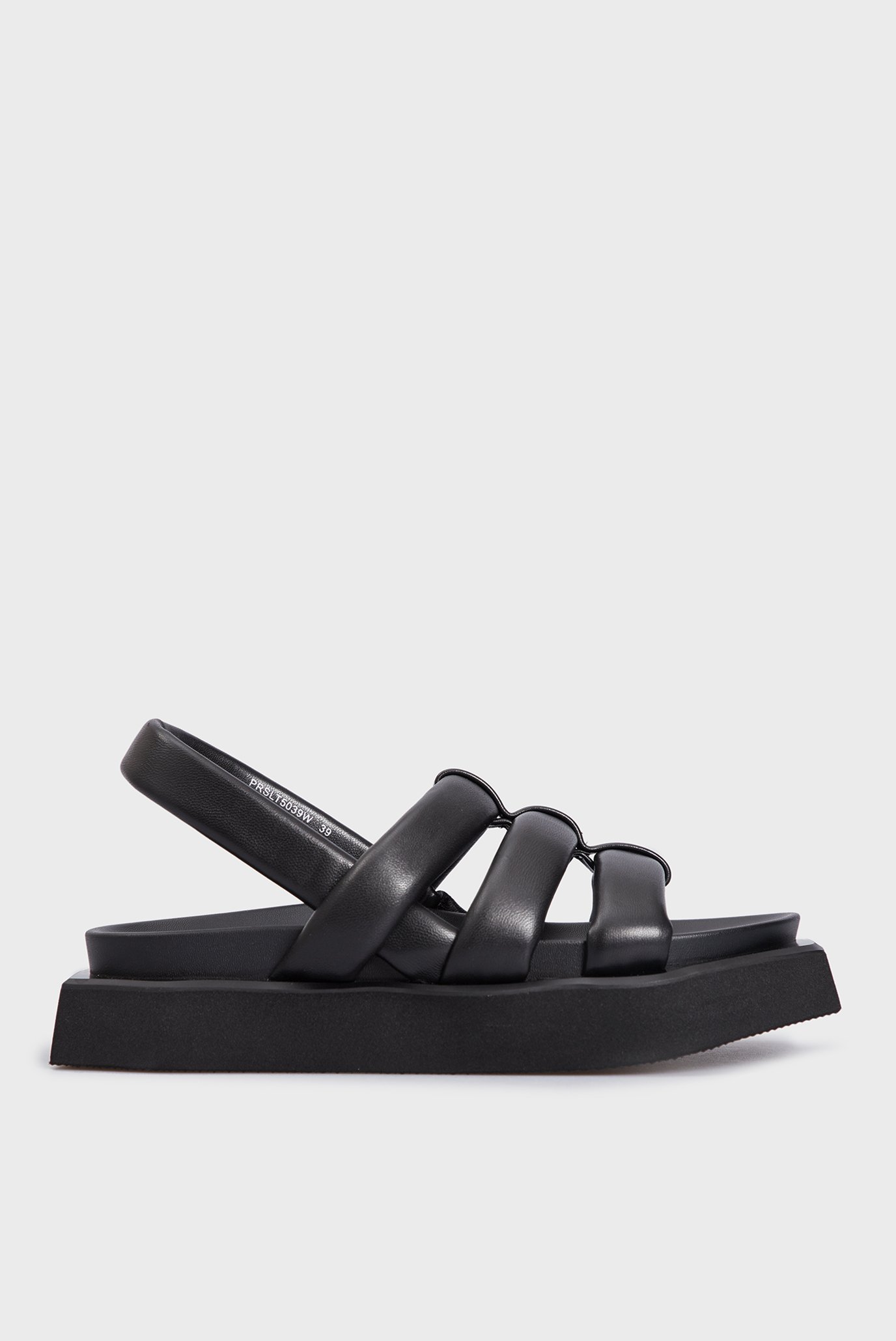 Женские черные кожаные сандалии Lenna 6