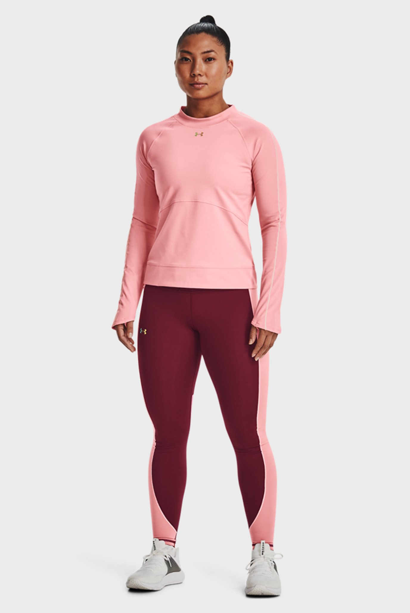 Женские бордовые тайтсы UA RUSH ™ CG Novelty Legging 9