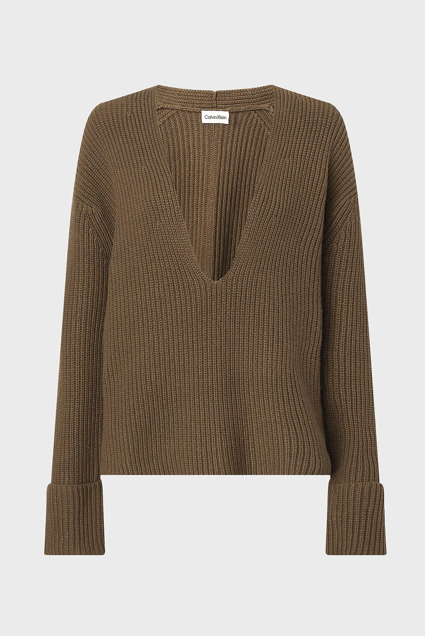 Свитер COTTON BLEND RIB V-NECK SWEATER 6