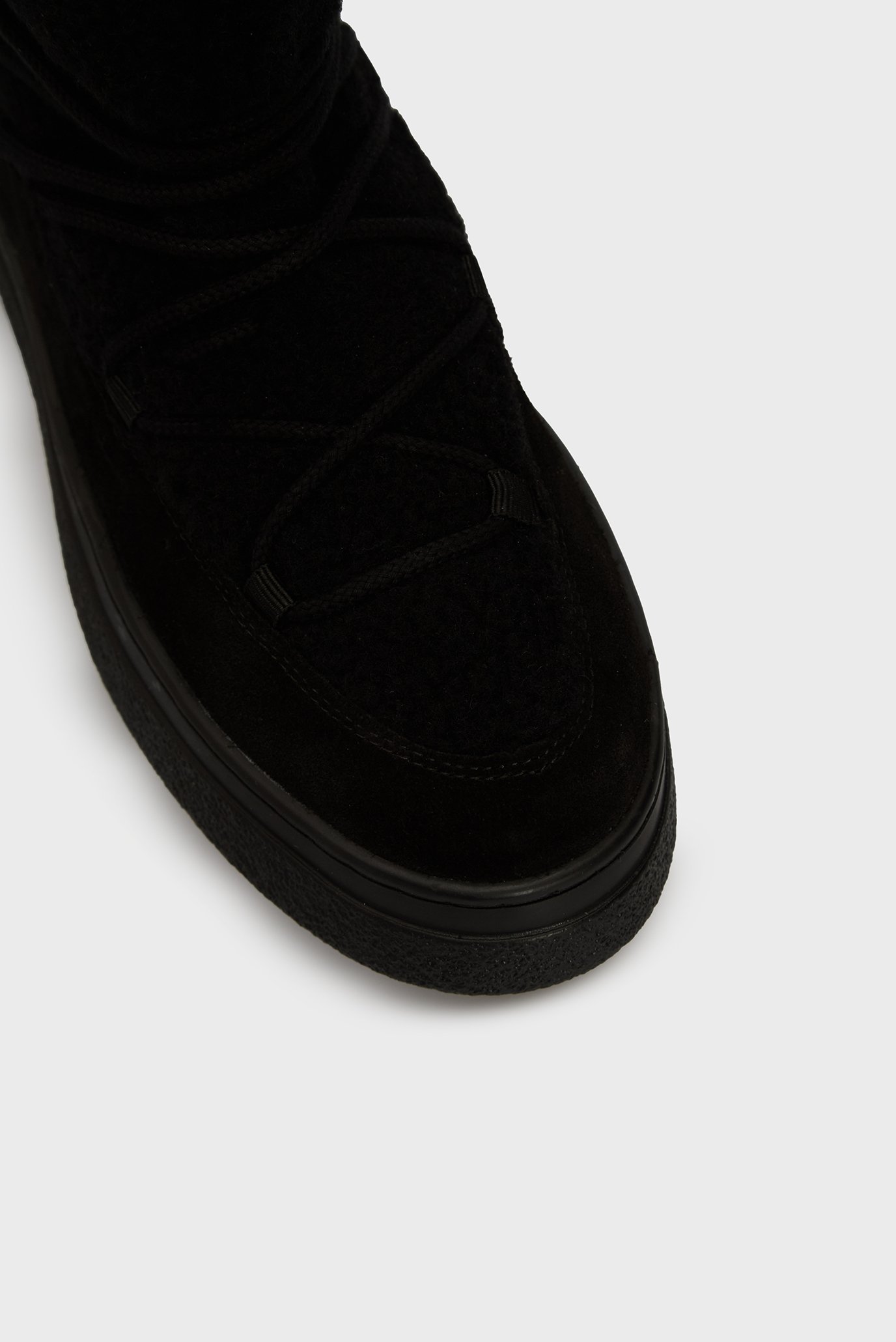 Женские черные шерстяные угги 4