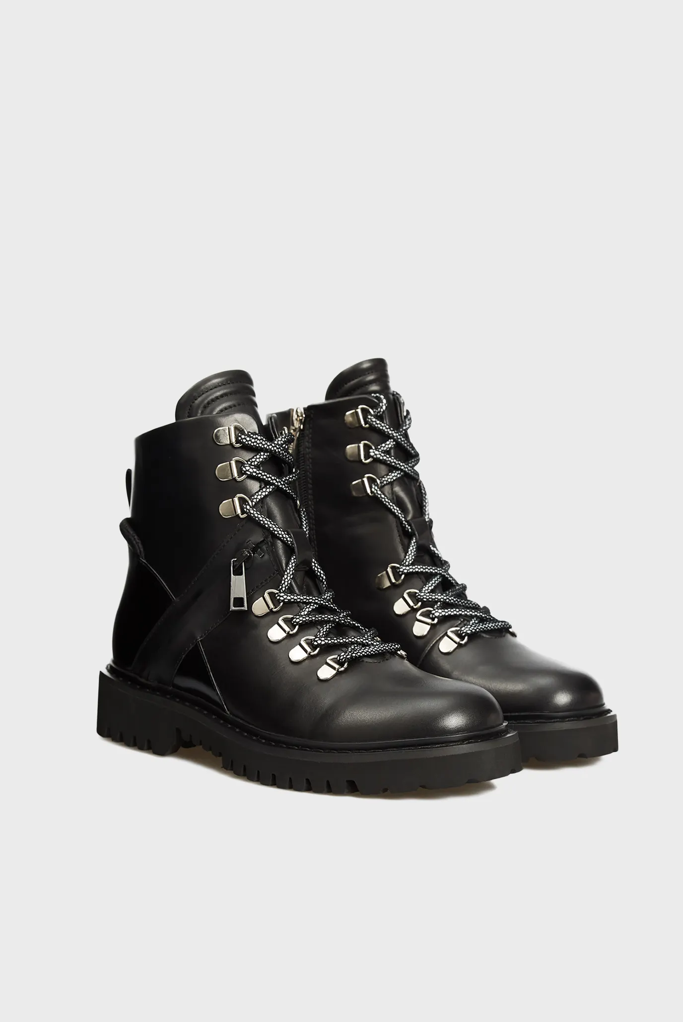 Женские черные кожаные ботинки Dacota 8