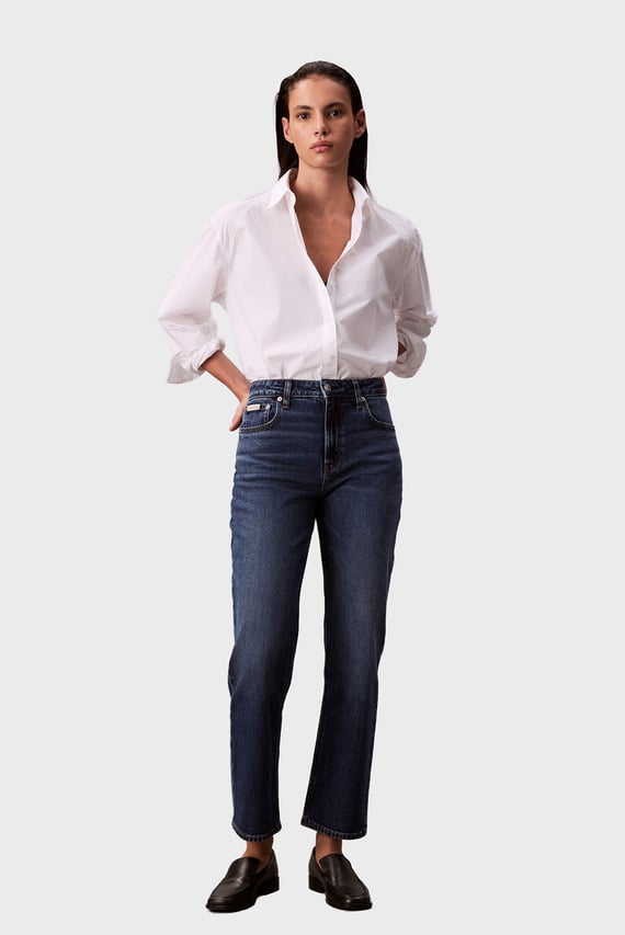 Рубашка/SOLID BOXY CROPPED SHIRT