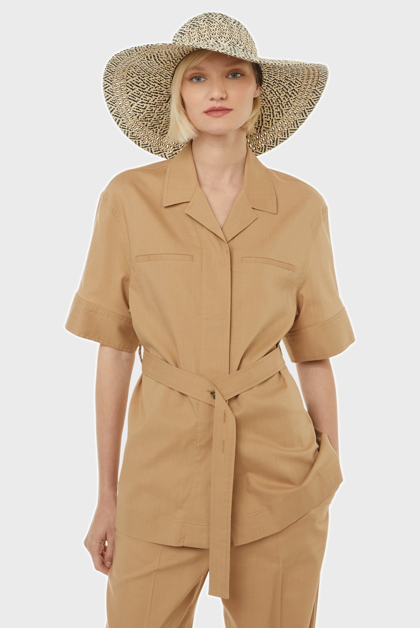 Женская бежевая рубашка SOFT TAILORED 2