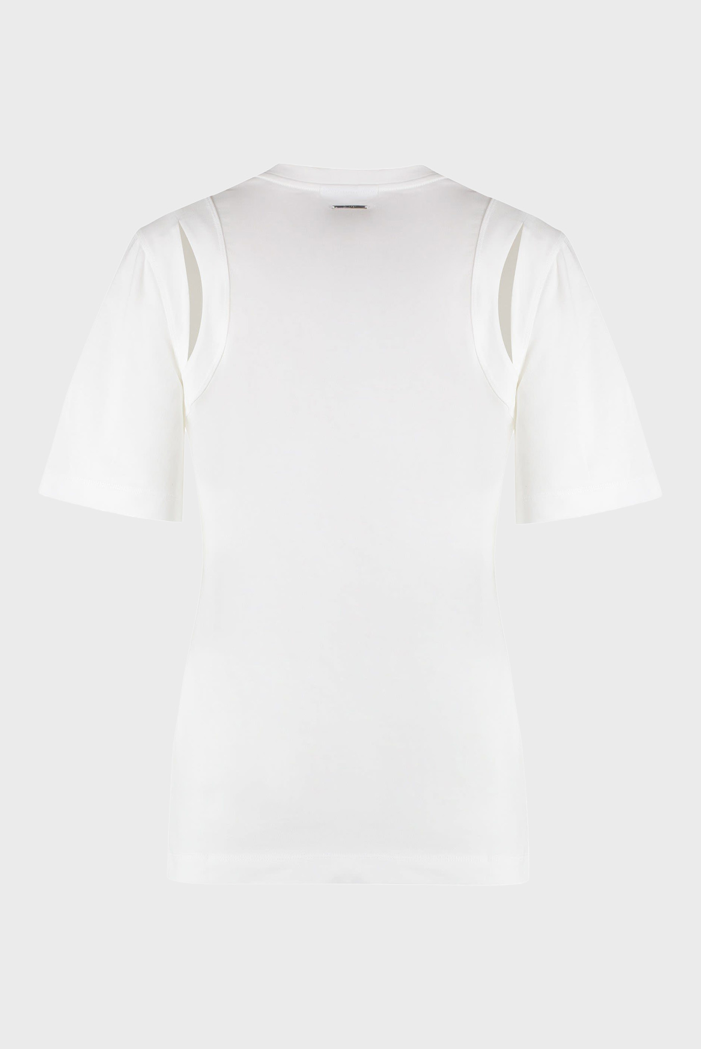 Женский белый топ REGULAR SHOULDER CUT OUT 2