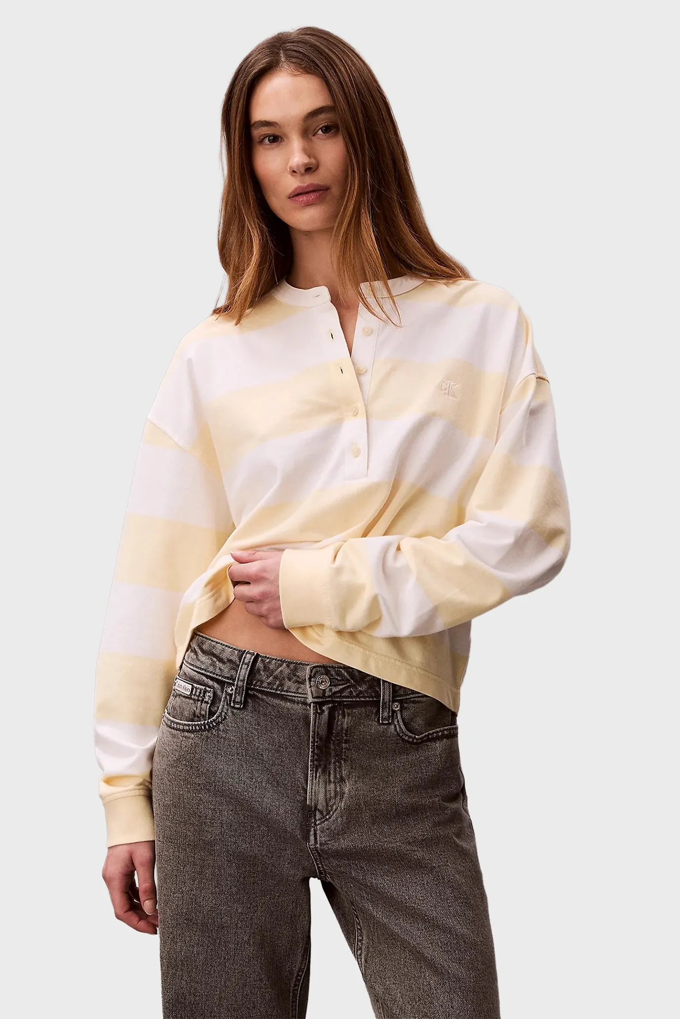 Лонгслив LS VARSITY STRIPED HENLEY TOP 1