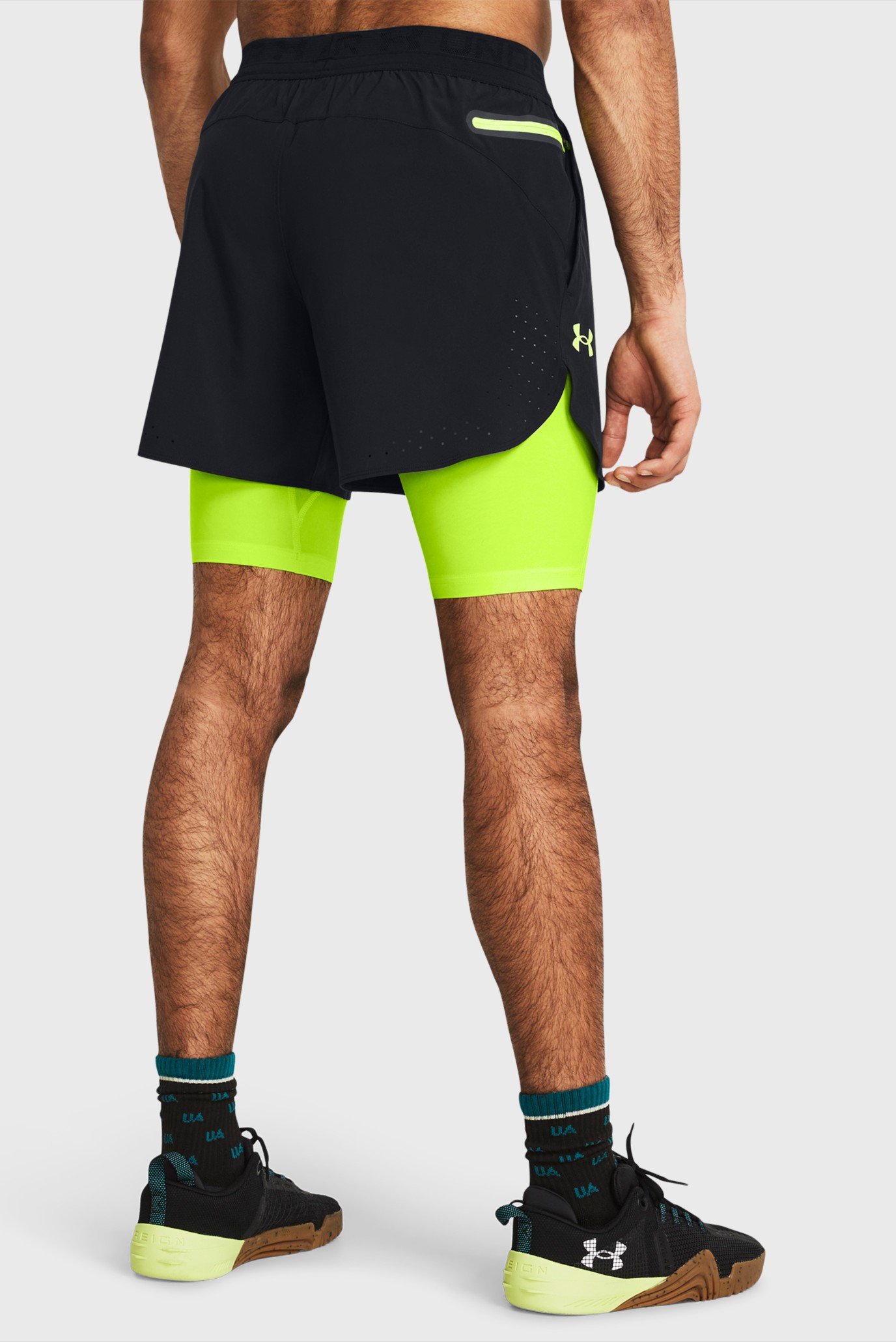 Мужские черные шорты UA Peak Woven 2in1 Sts 8